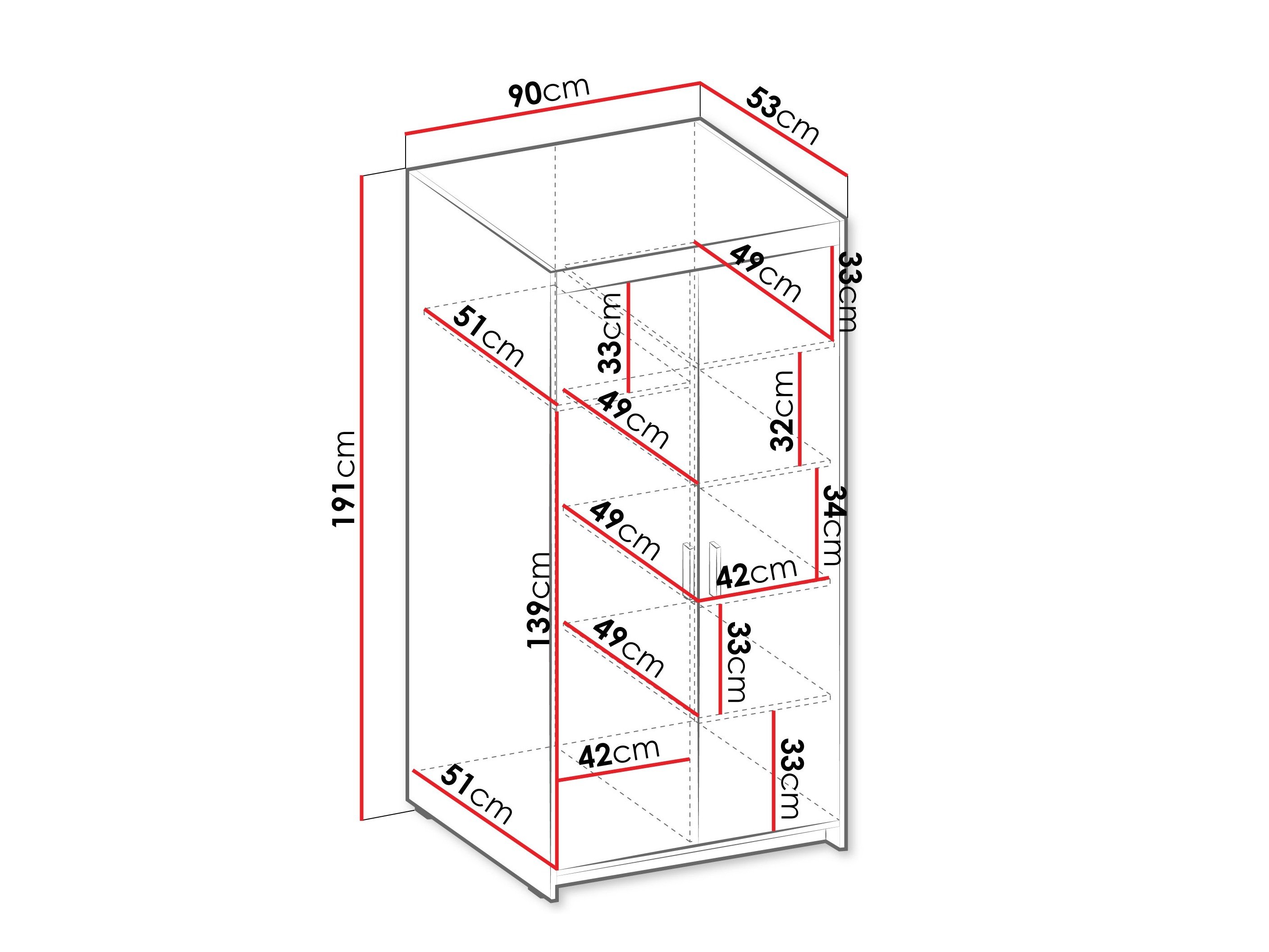 Armoire Novduni 100 (Beige)