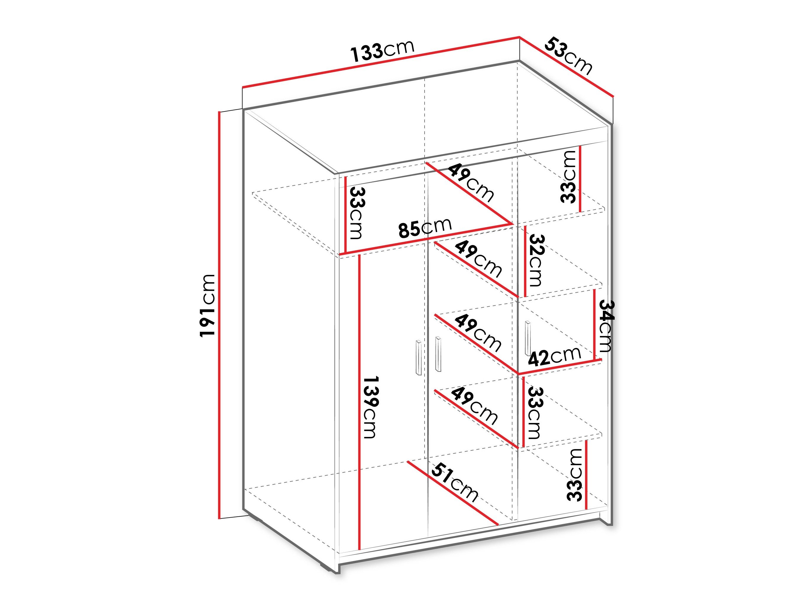 Armoire Novduni 101 (Beige)