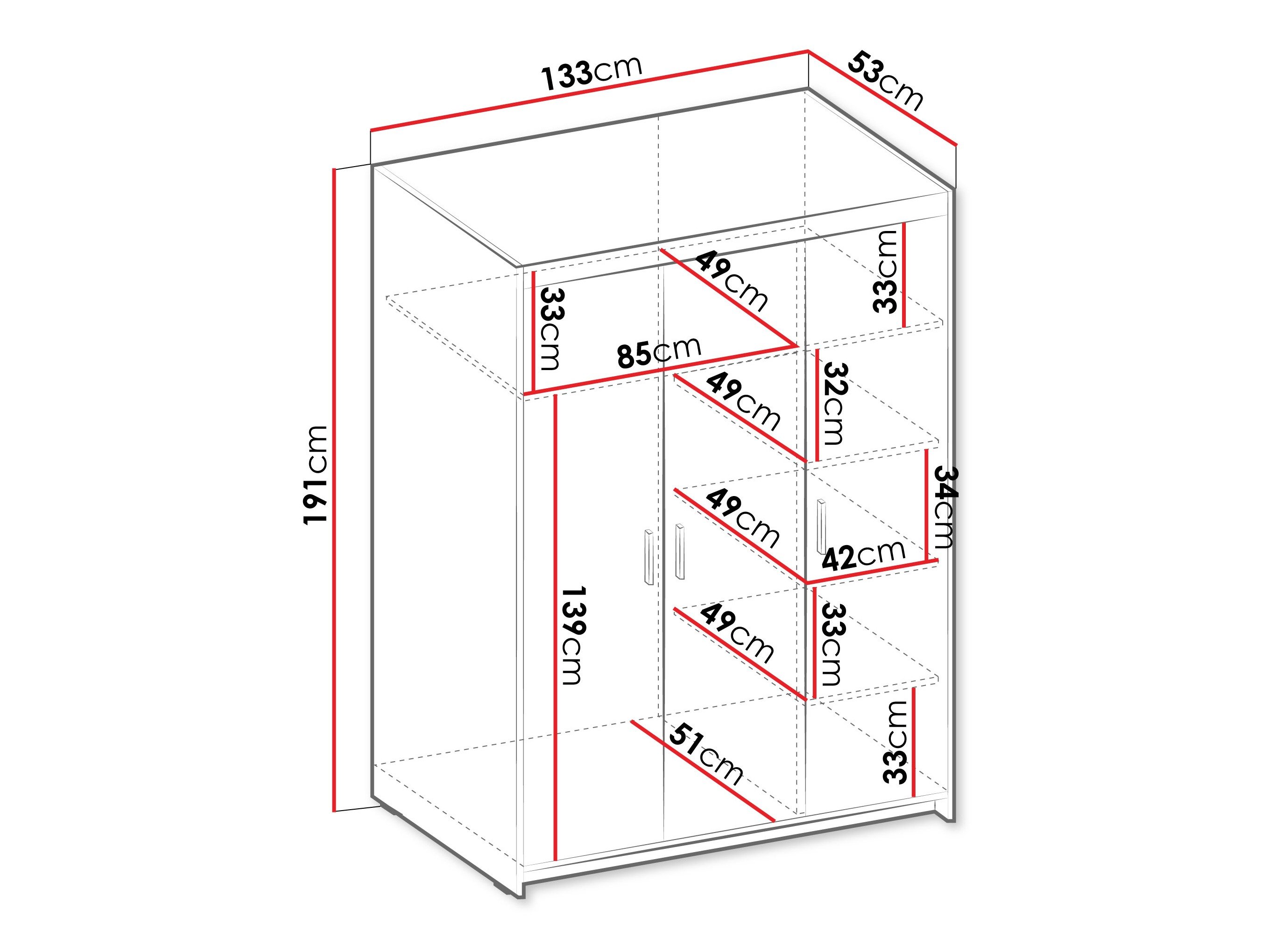 Armoire Novduni 101 (Chêne)