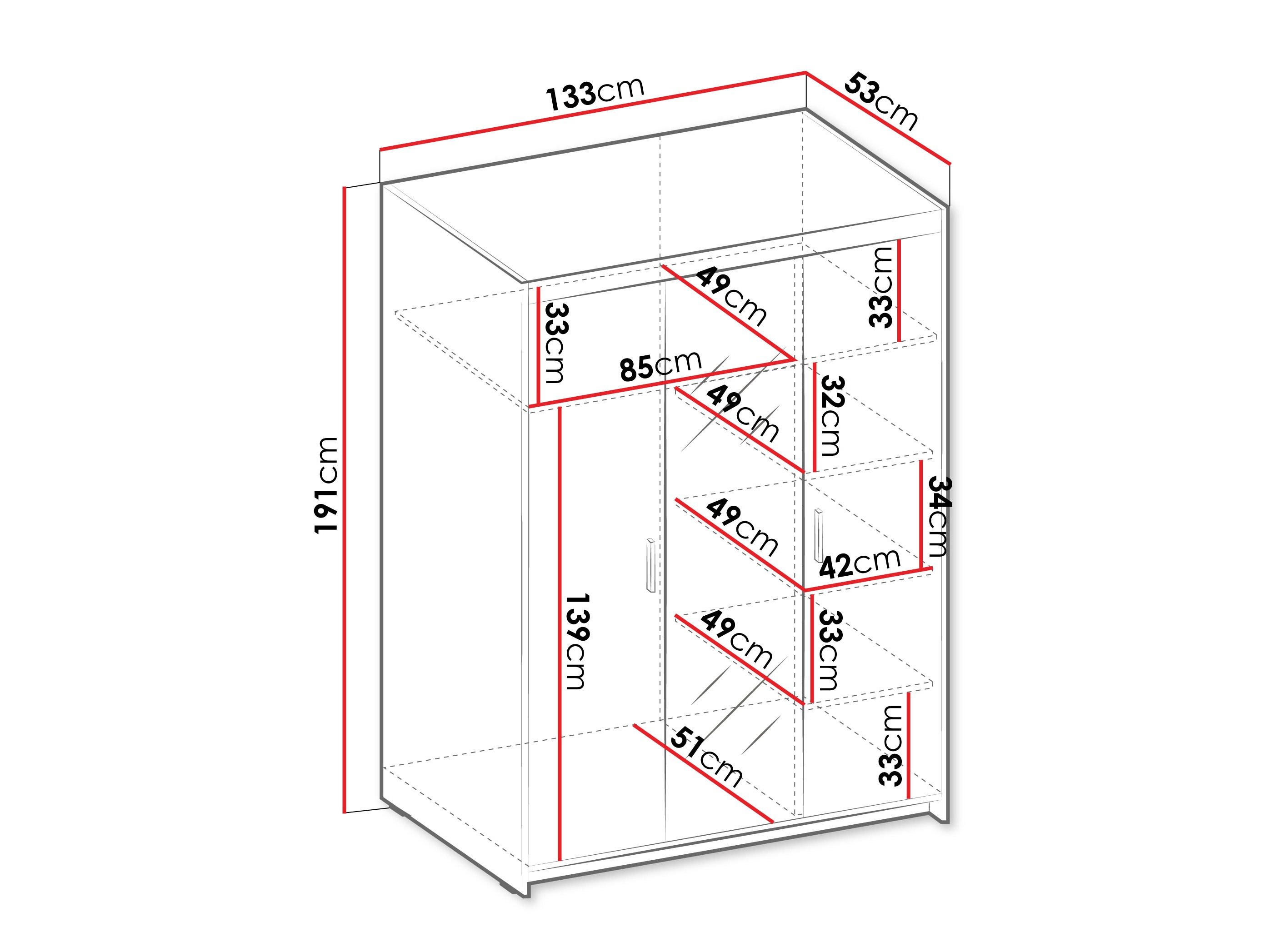 Armoire Novduni 102 (Chêne)