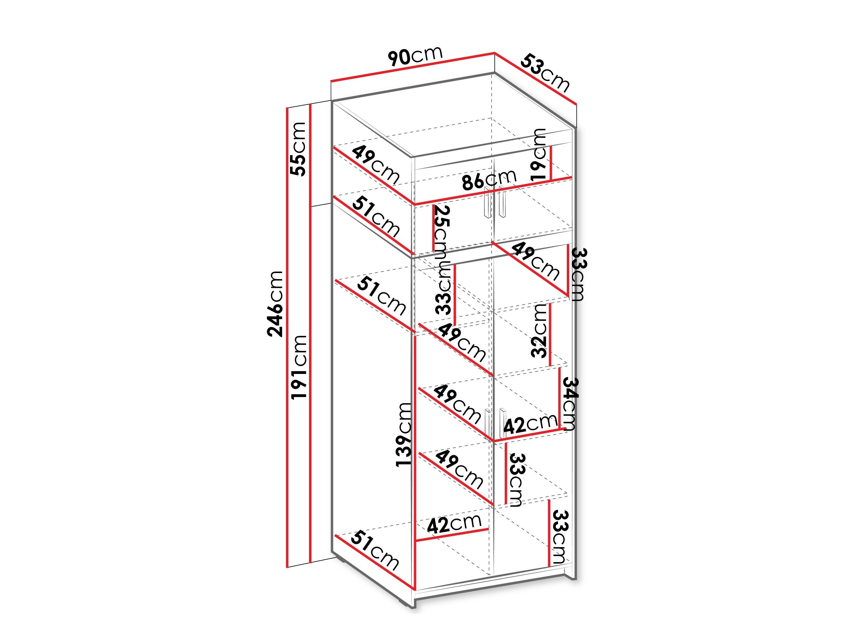 Armoire Novduni 103 (Chêne)