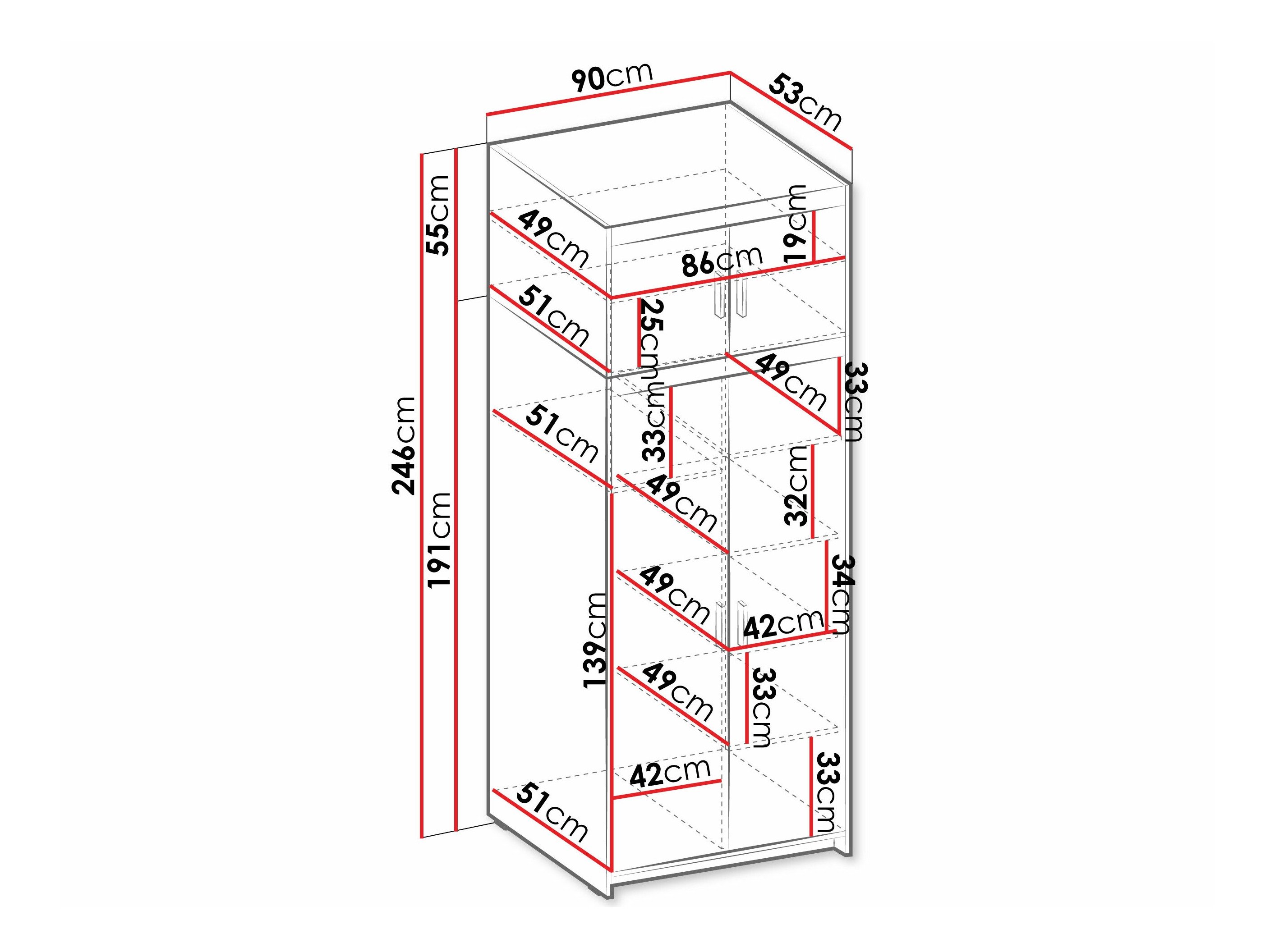 Armoire Novduni 103 (Sonoma chêne)