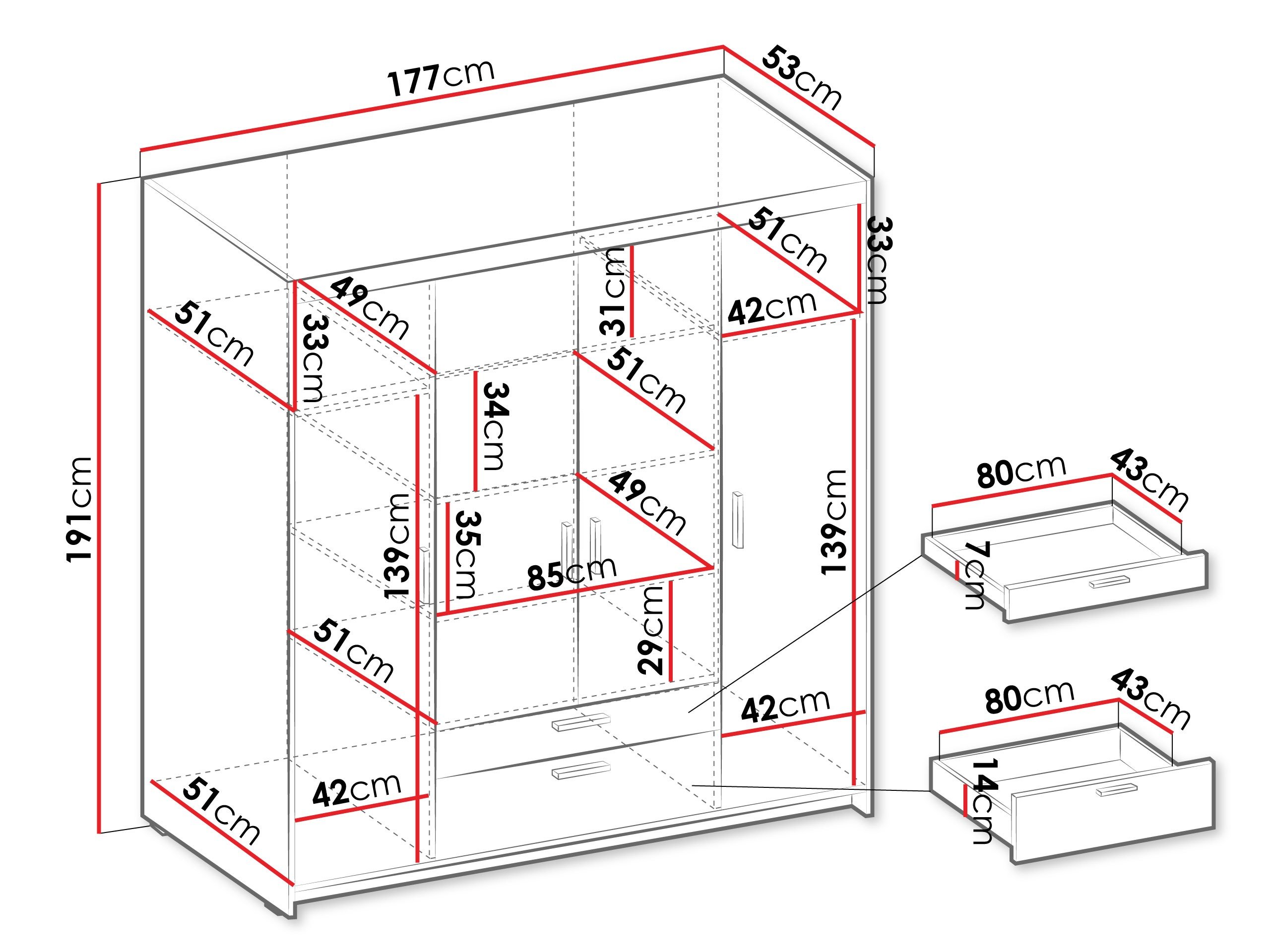 Armoire Novduni 107 (Chêne)