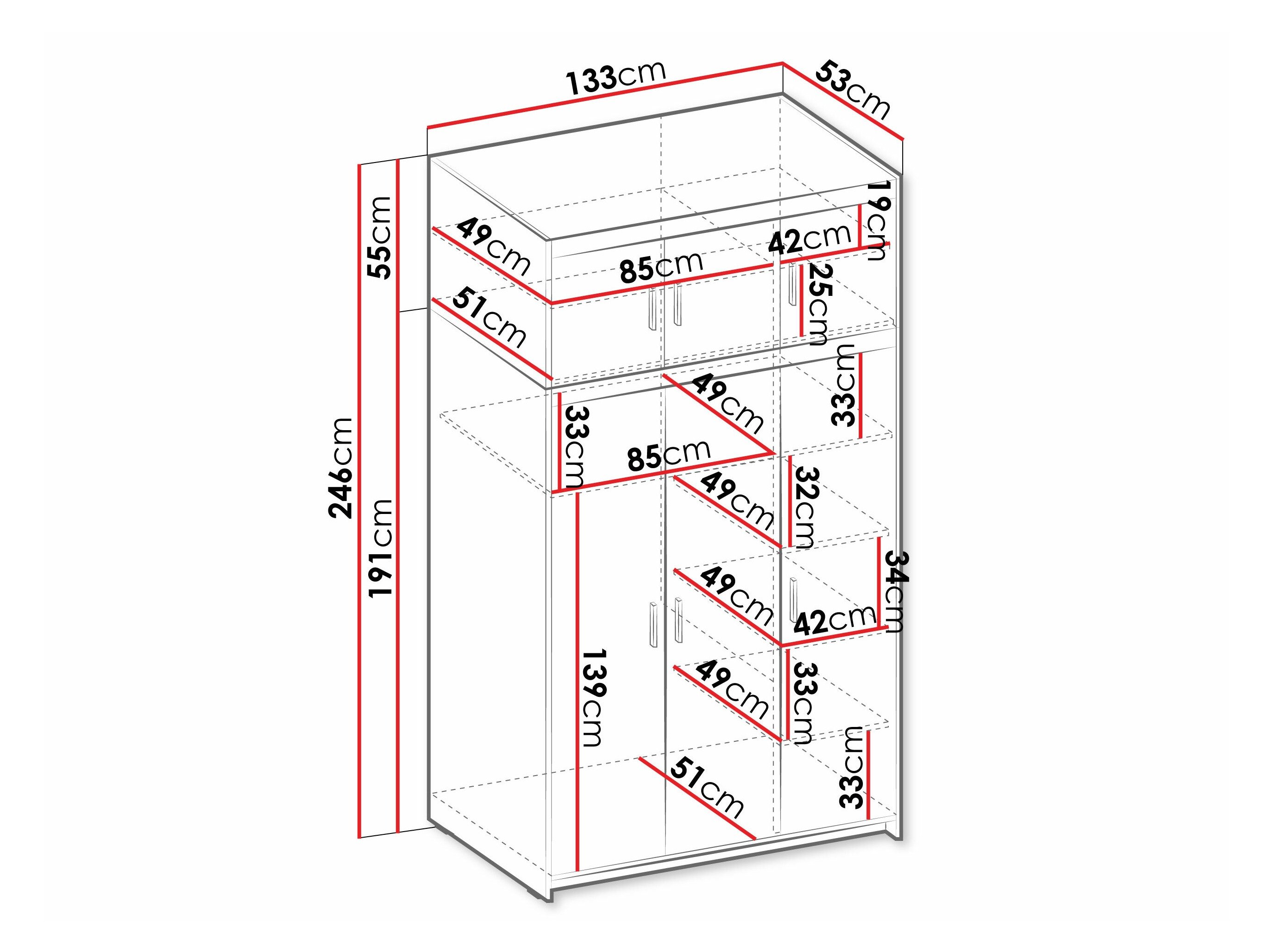 Armoire Novduni 104 (Blanc)