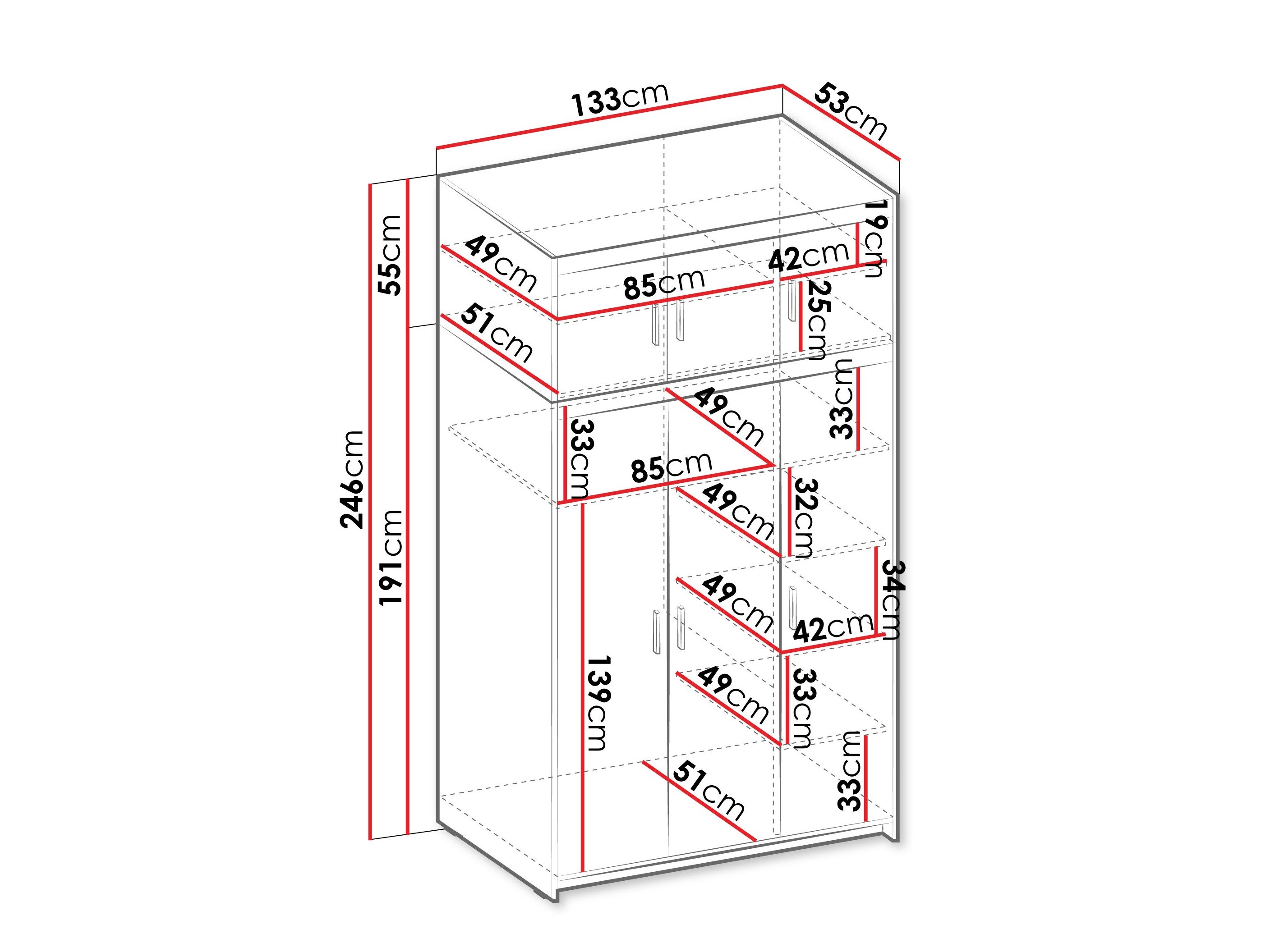 Armoire Novduni 104 (Chêne)