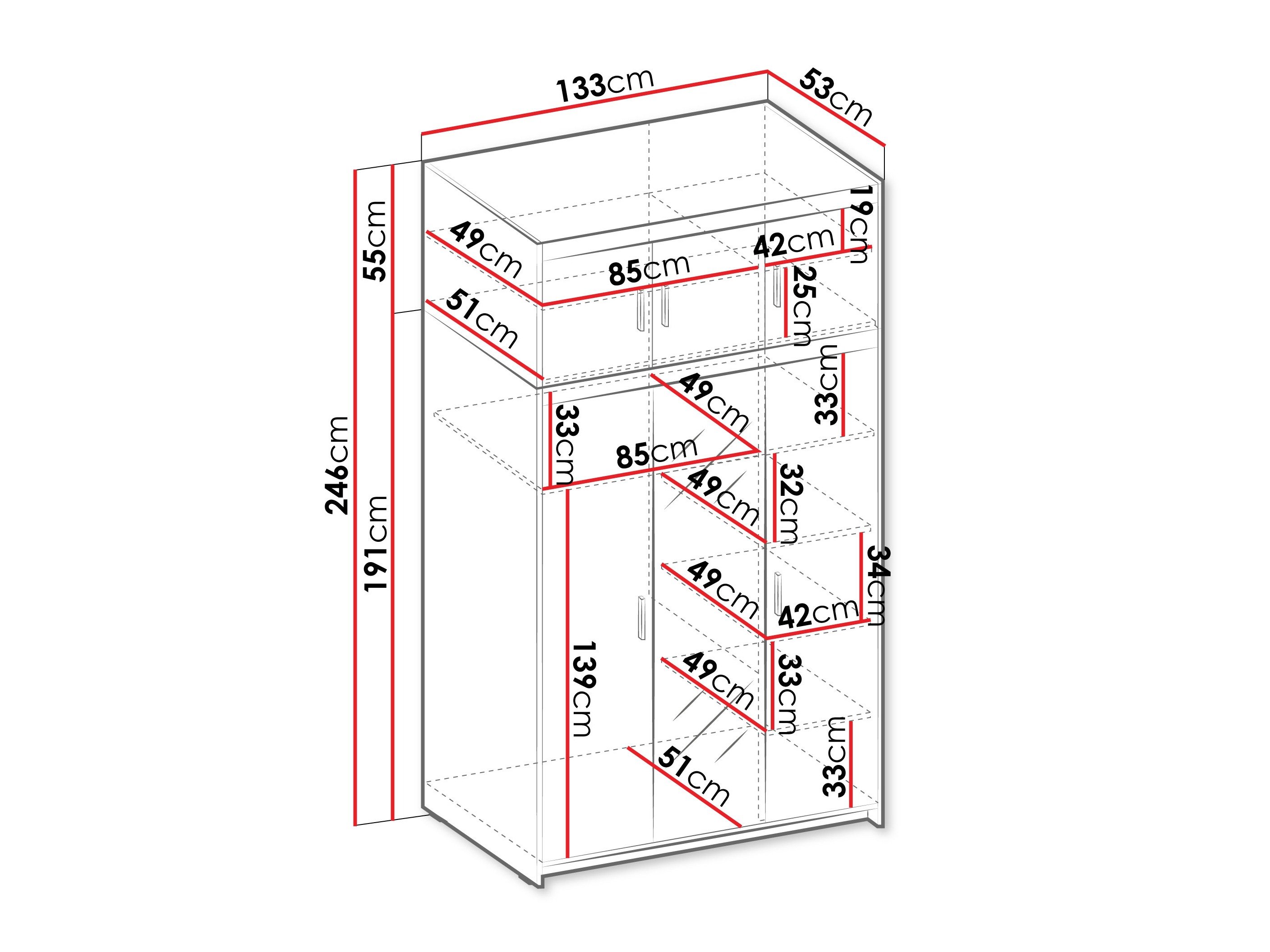 Armoire Novduni 105 (Beige)