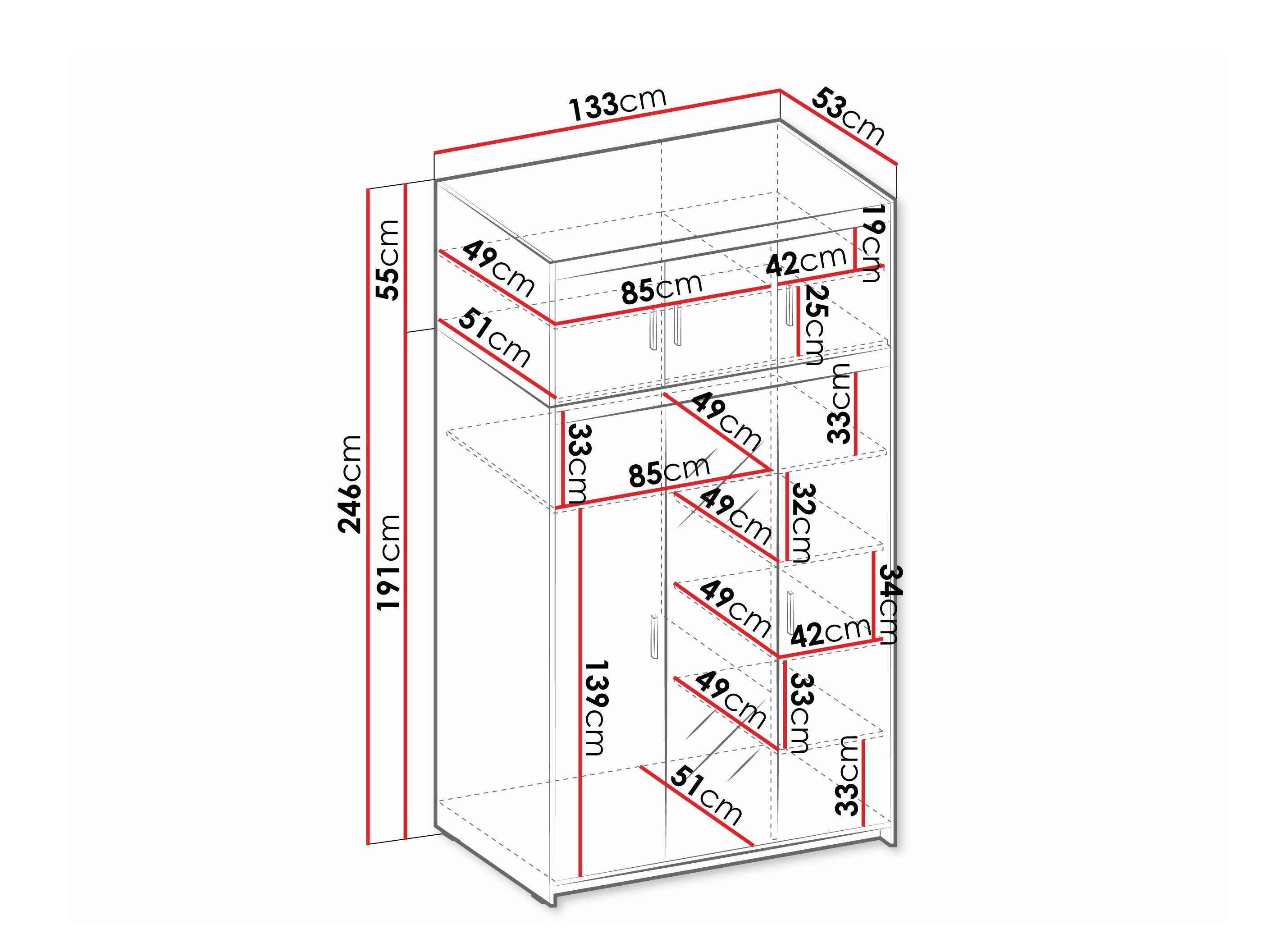 Armoire Novduni 105 (Sonoma chêne)