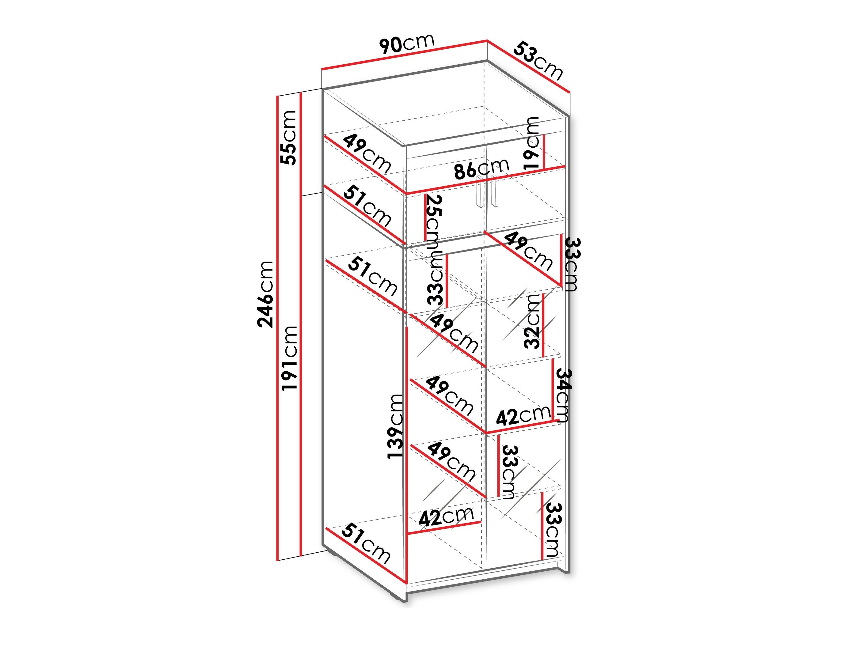 Armoire Novduni 119 (Beige)