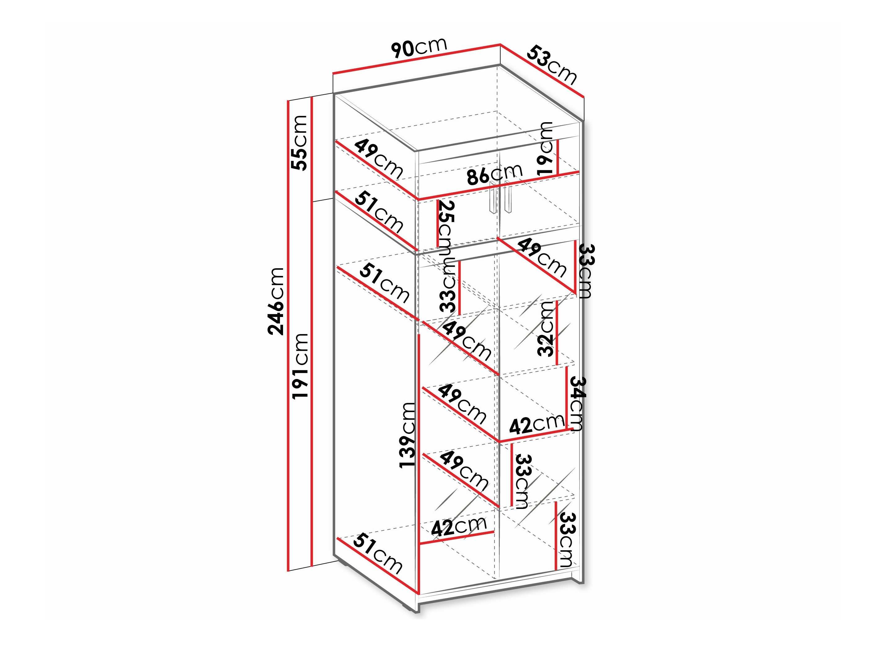 Armoire Novduni 119 (Chêne de Lefkas)