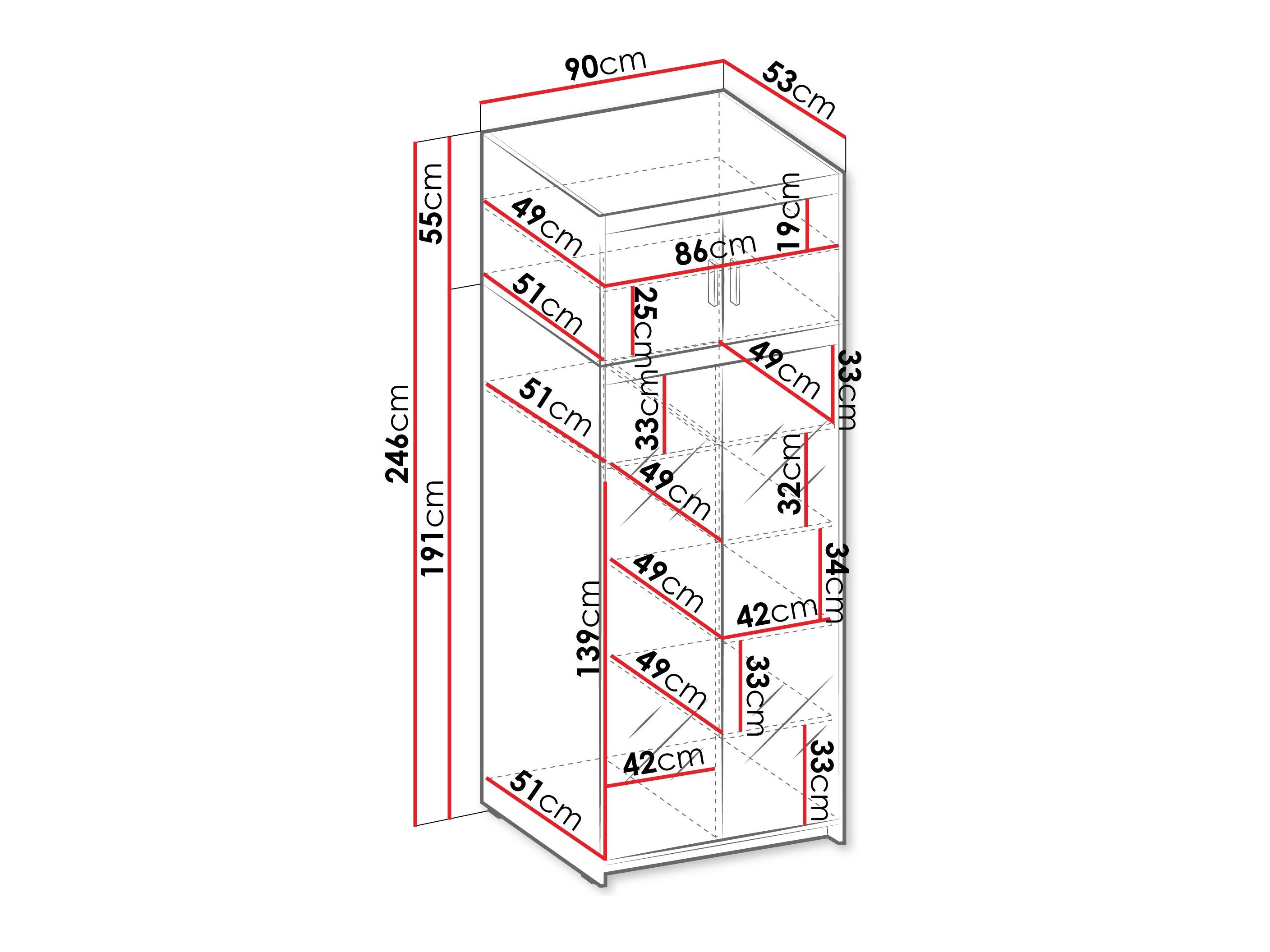 Armoire Novduni 119 (Chêne)