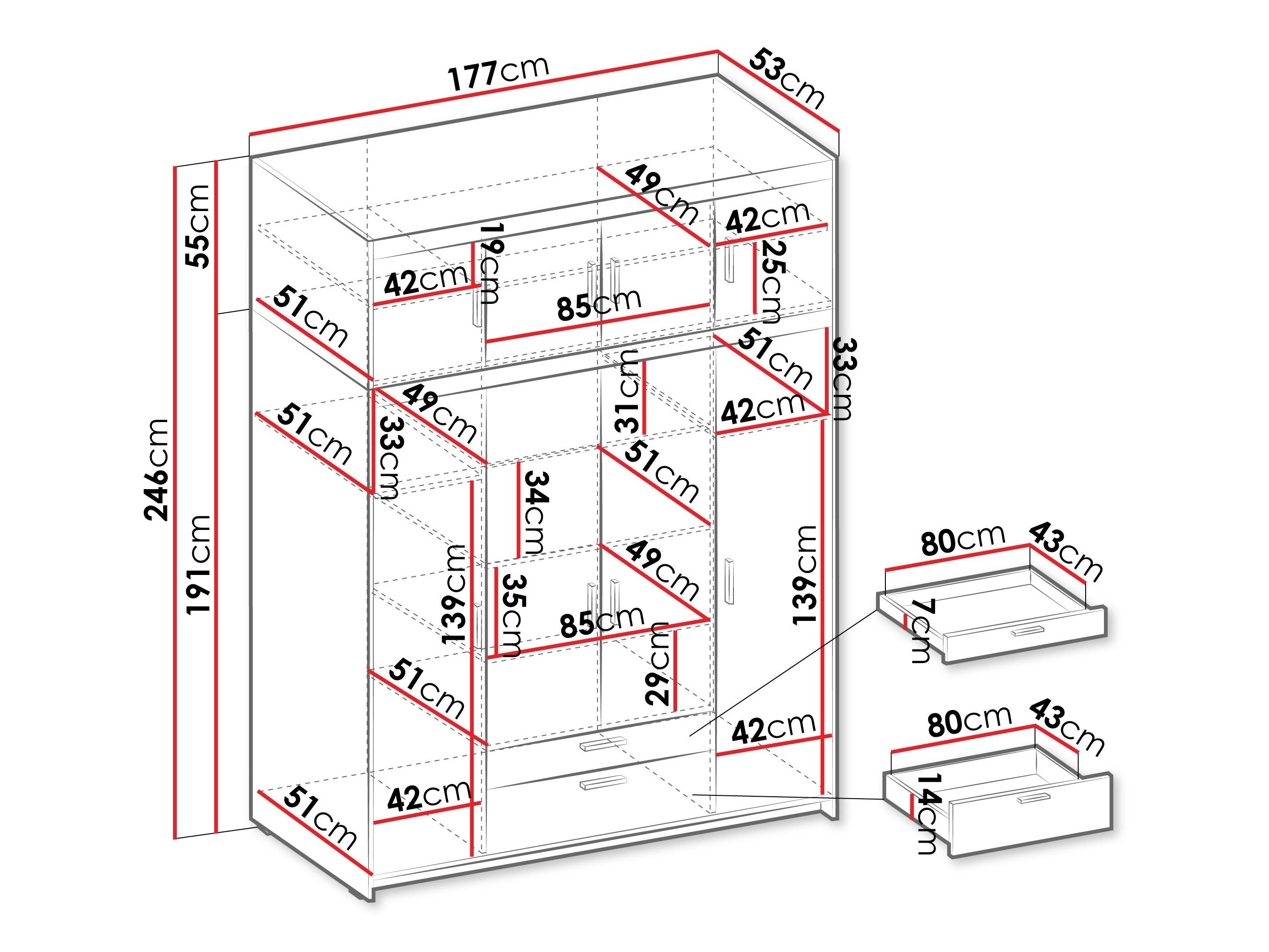 Armoire Novduni 106 (Chêne)