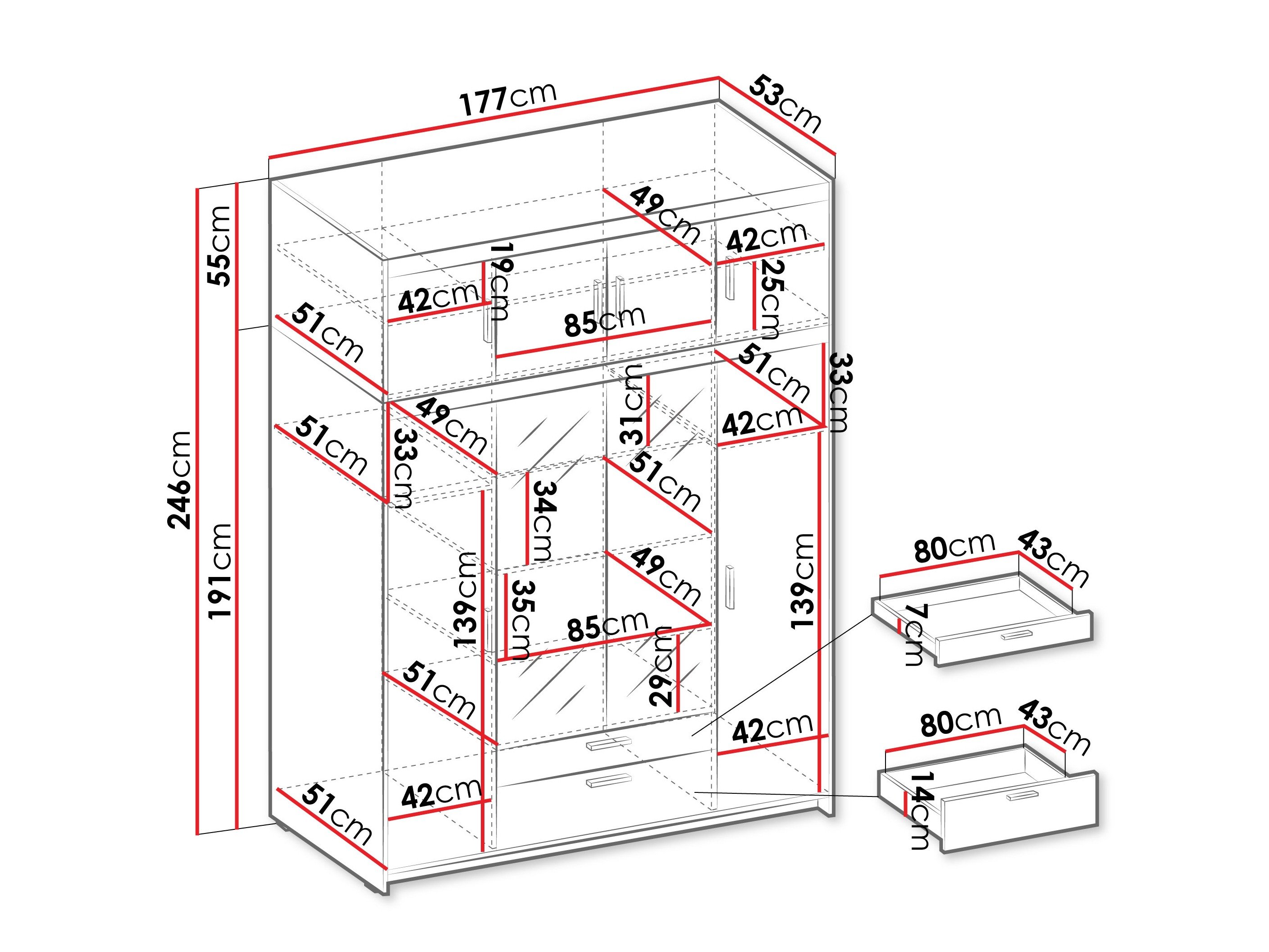 Armoire Novduni 109 (Beige)