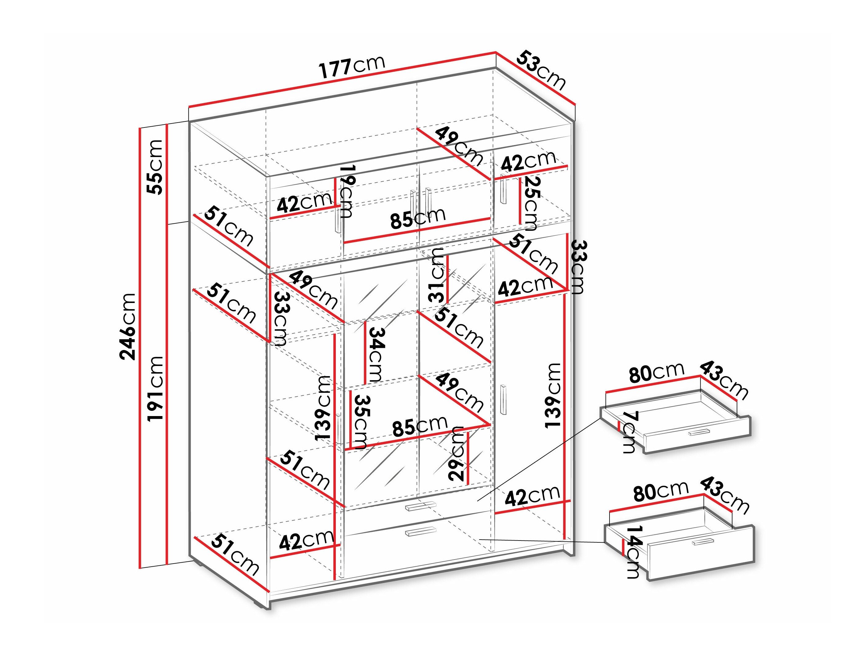 Armoire Novduni 109 (Blanc)