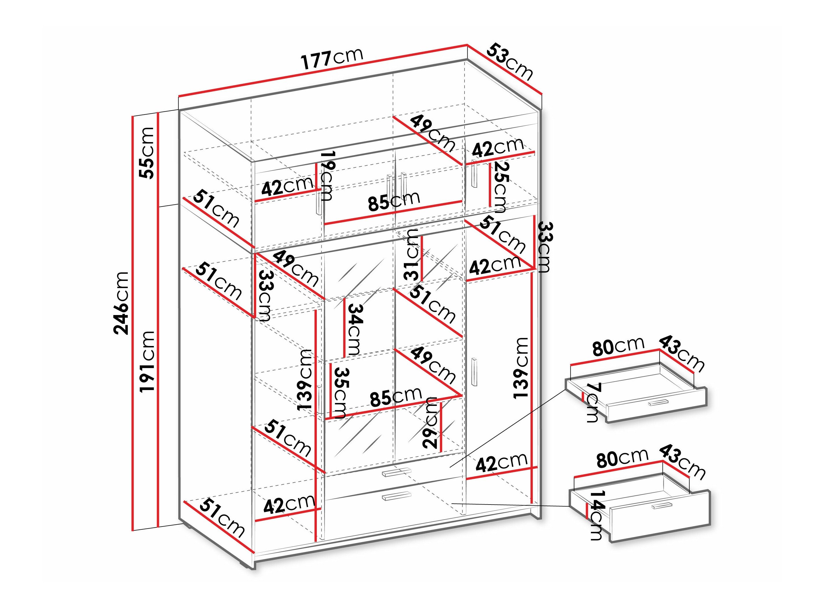Armoire Novduni 109 (Chêne de Lefkas)
