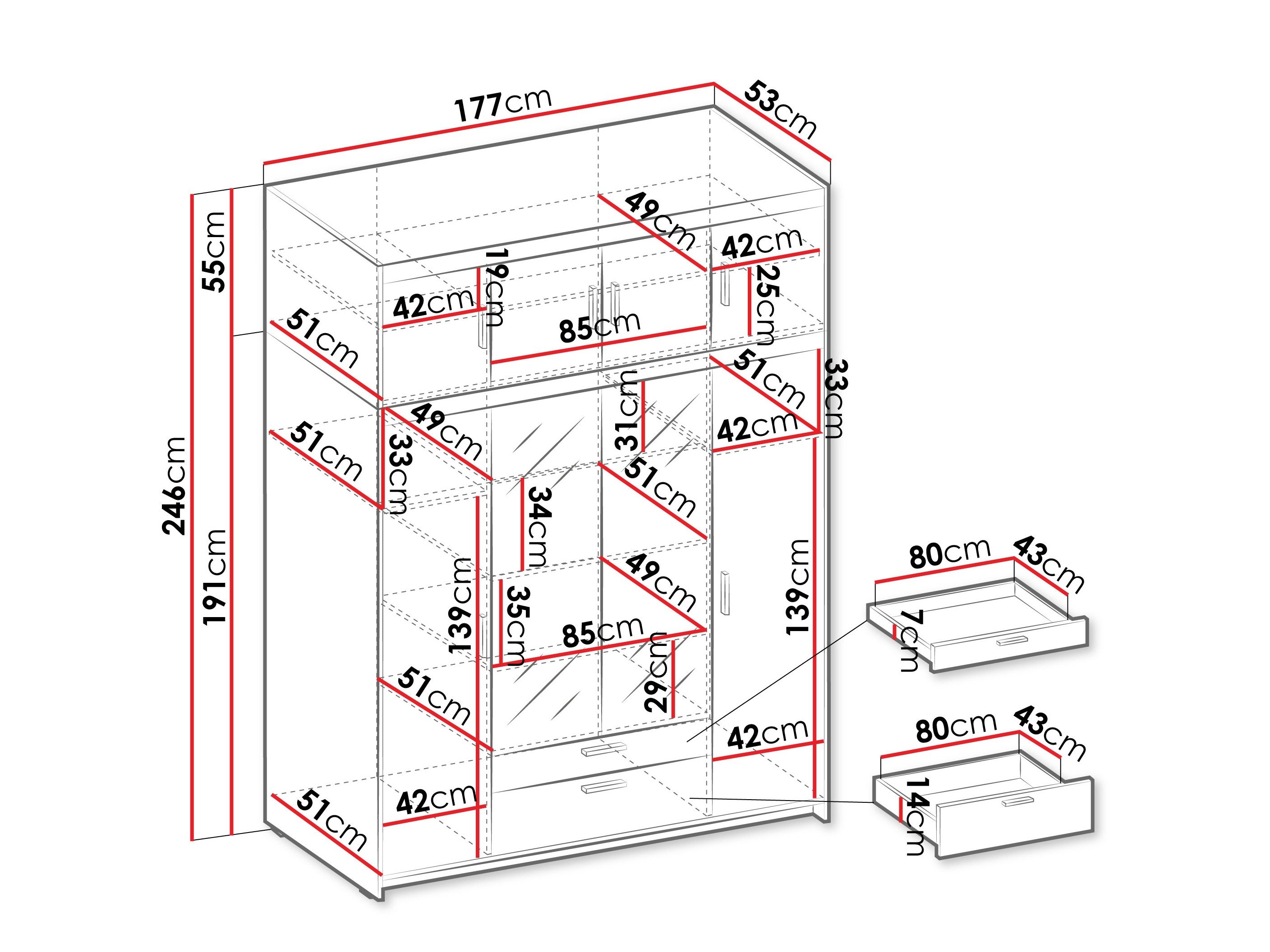 Armoire Novduni 109 (Chêne)