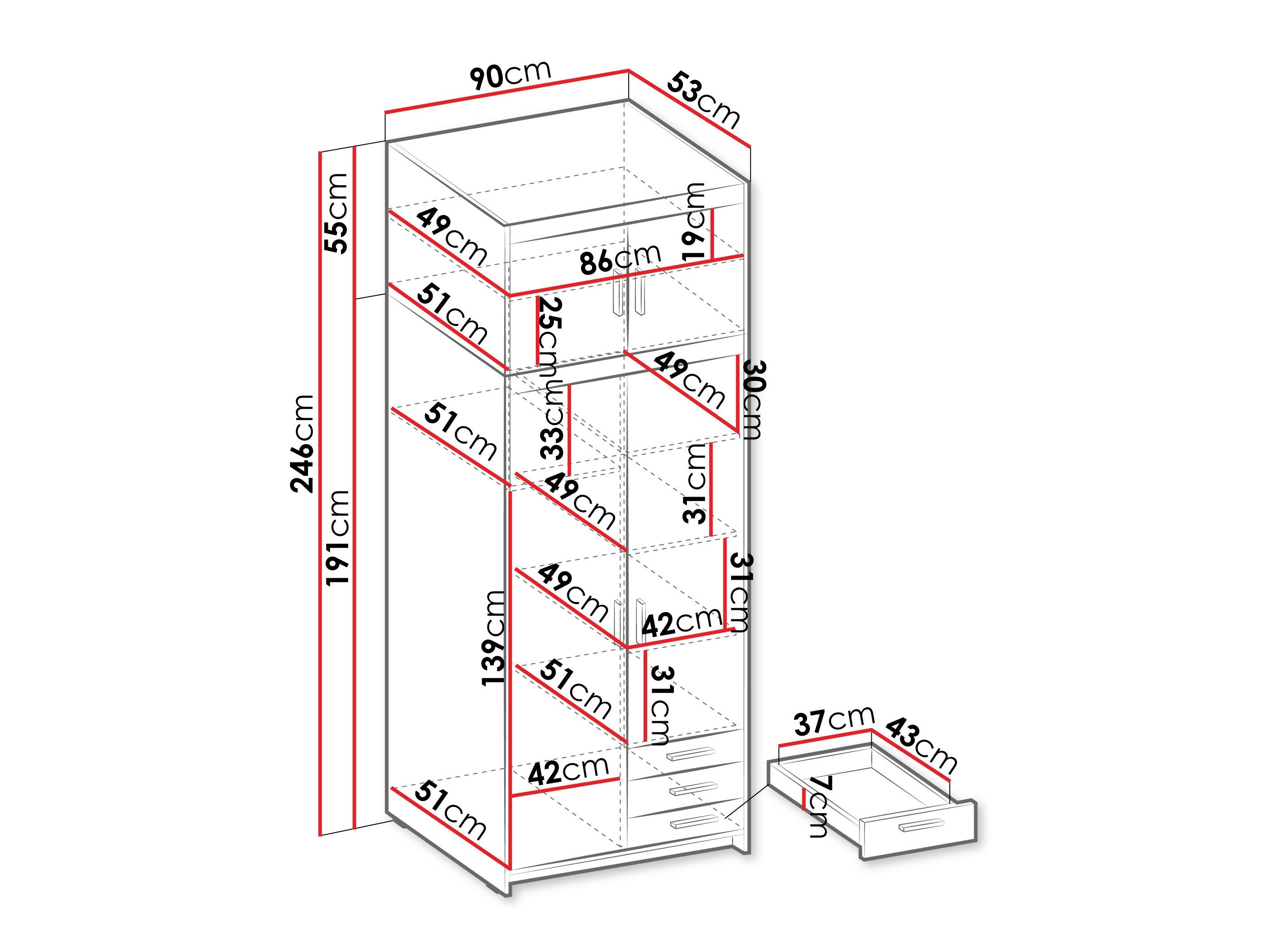 Armoire Novduni 113 (Chêne)