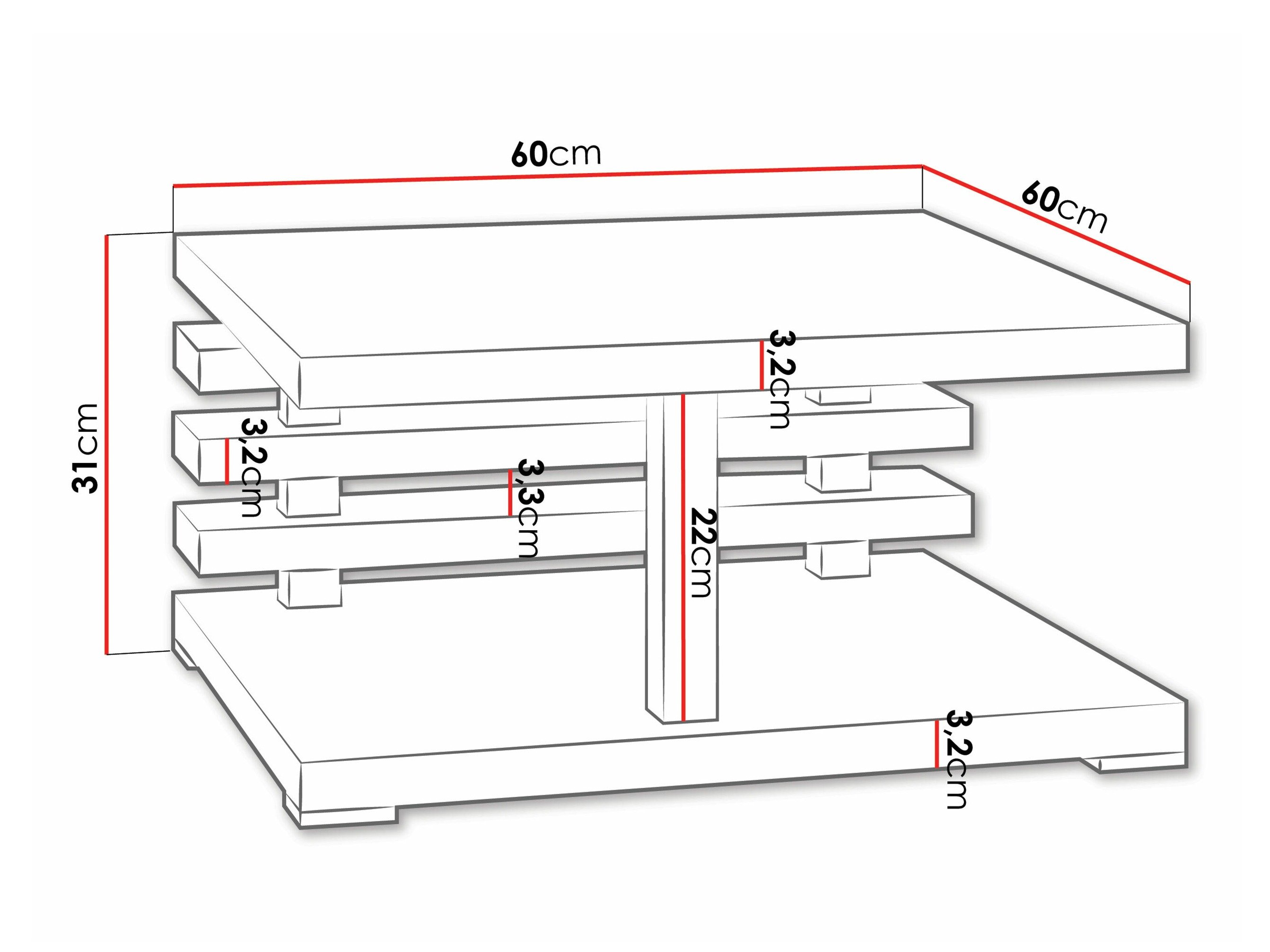 Table basse Goodyear 122 (Mat blanc)