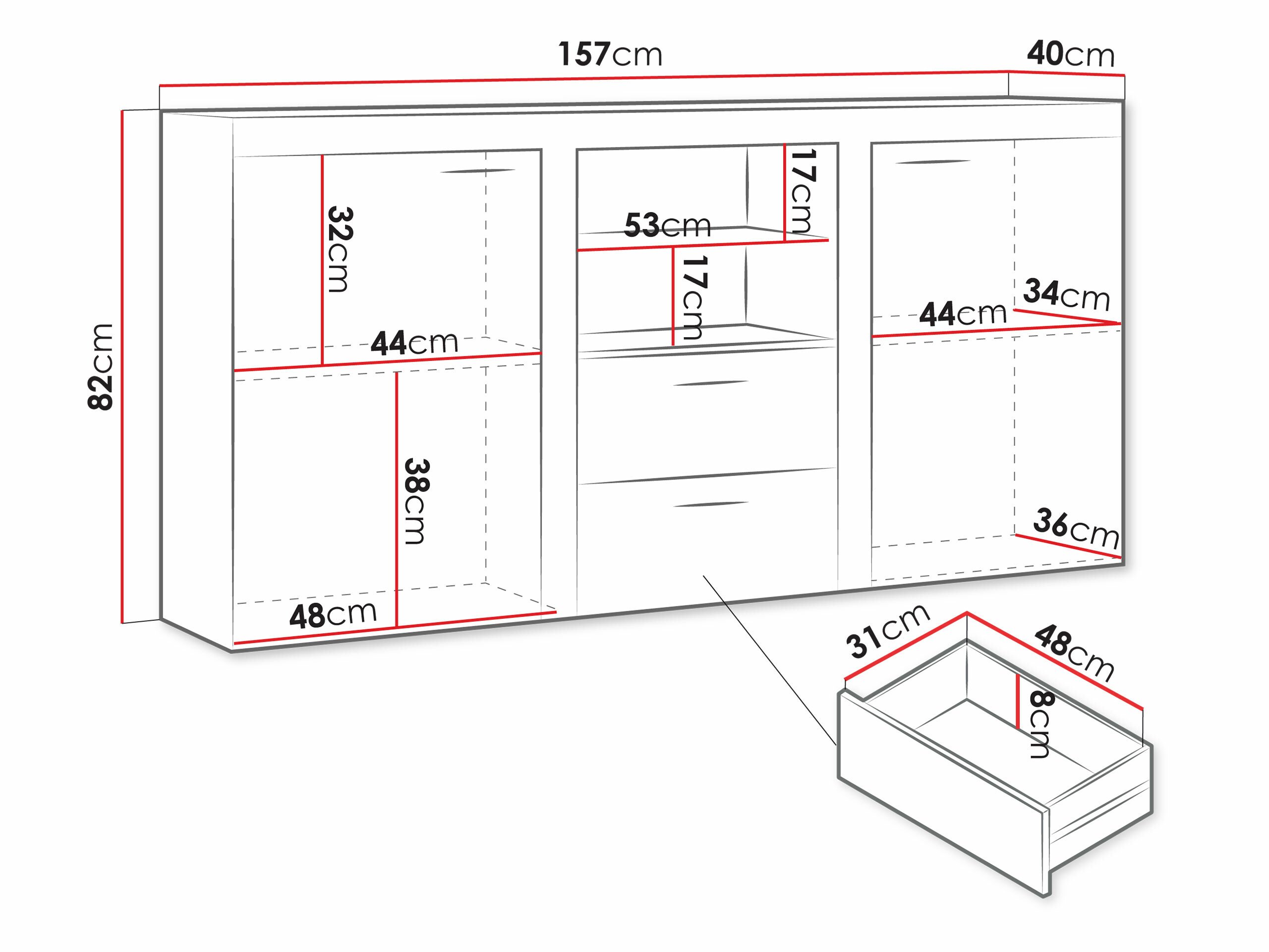 Commode Soca (Blanc + Béton)