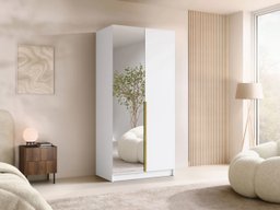 Armoire Closico 194 (Blanc + Doré)