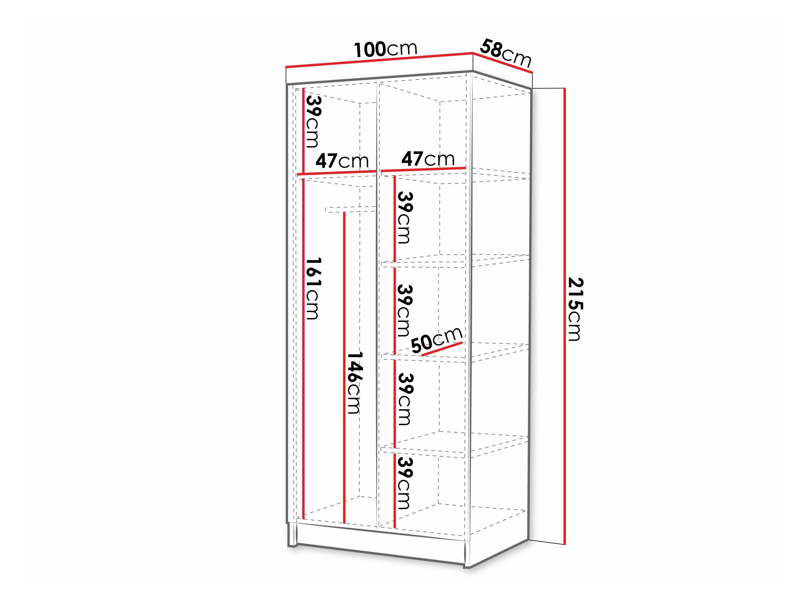 Armoire Closico Staton I (Lighbois + Doré)