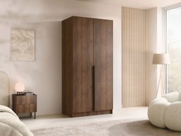 Armoire Closico Staton I (Noyer + Noir)