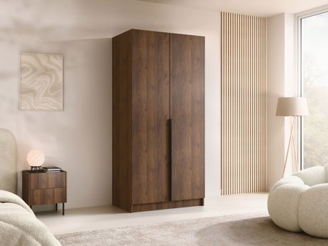 Armoire Closico Staton I (Noyer + Noir)