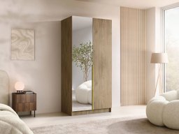 Armoire Closico Staton II (Clair bois + Doré)