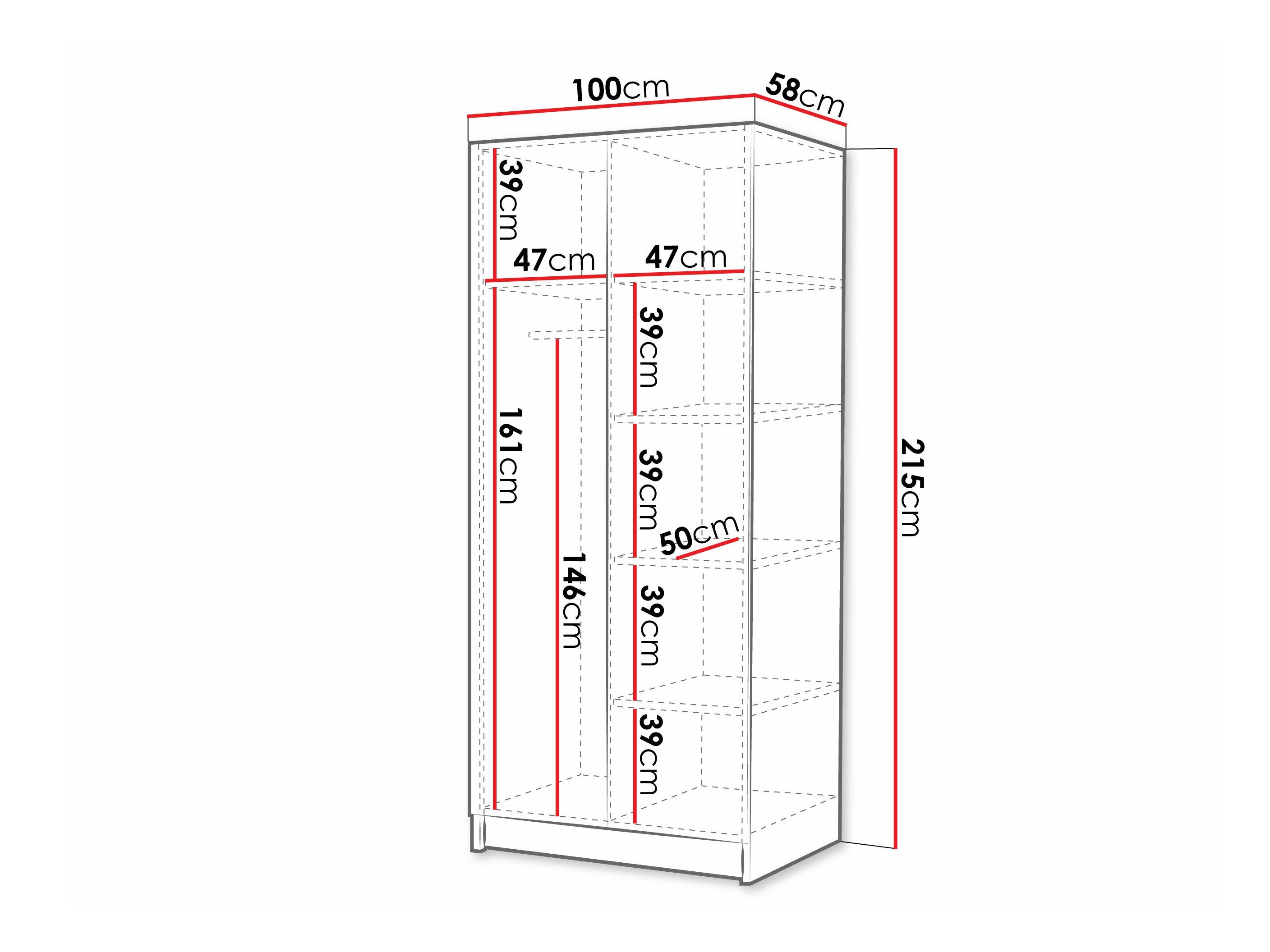 Armoire Closico Staton II (Noir)