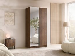 Armoire Closico Staton II (Noyer + Noir)