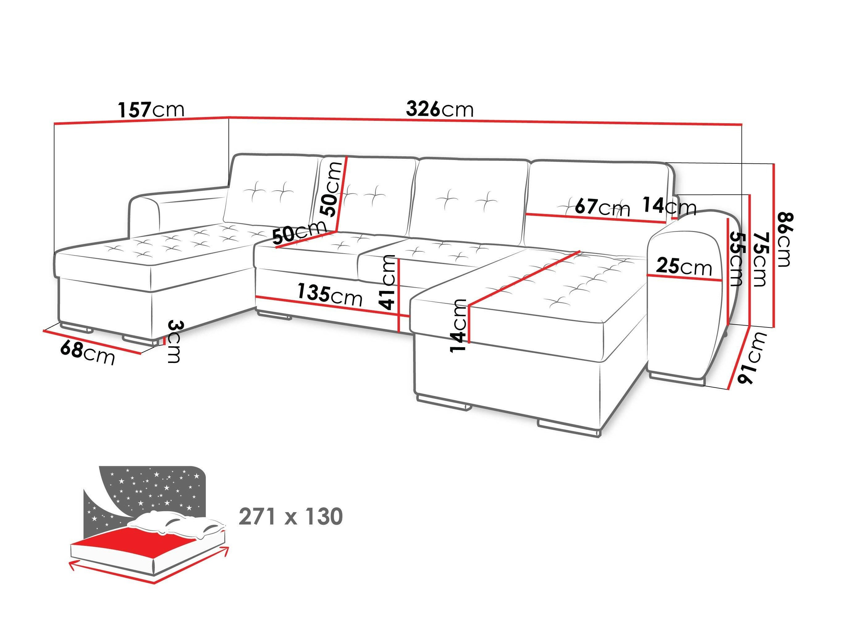 Canapé d'angle Arvada 117 (Monolith 37)