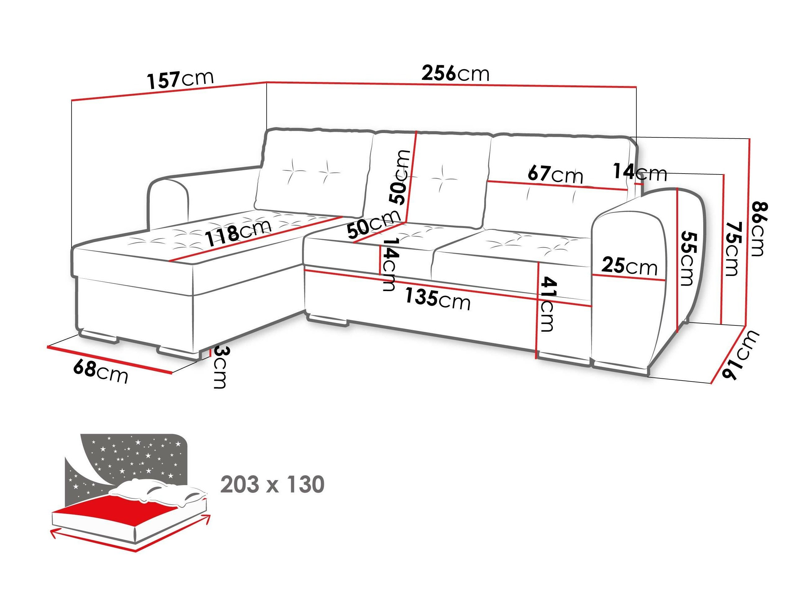 Canapé d'angle Muncie 109 (Monolith 09)