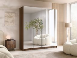 Armoire Closico 190 (Noyer + Noir)