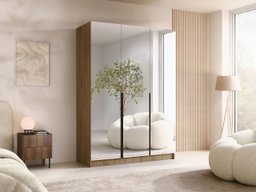 Armoire Closico 196 (Clair bois + Noir)