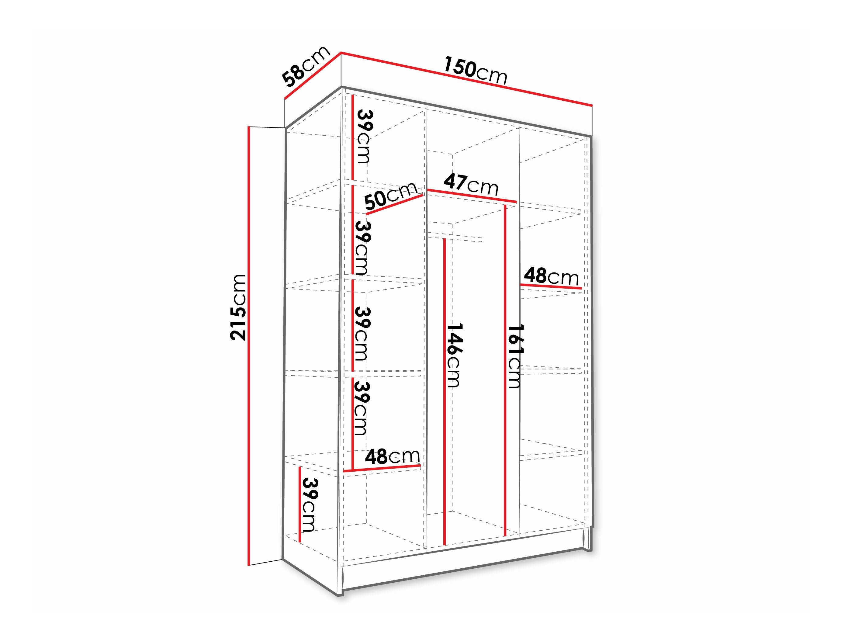 Armoire Closico 197 (Blanc + Doré)