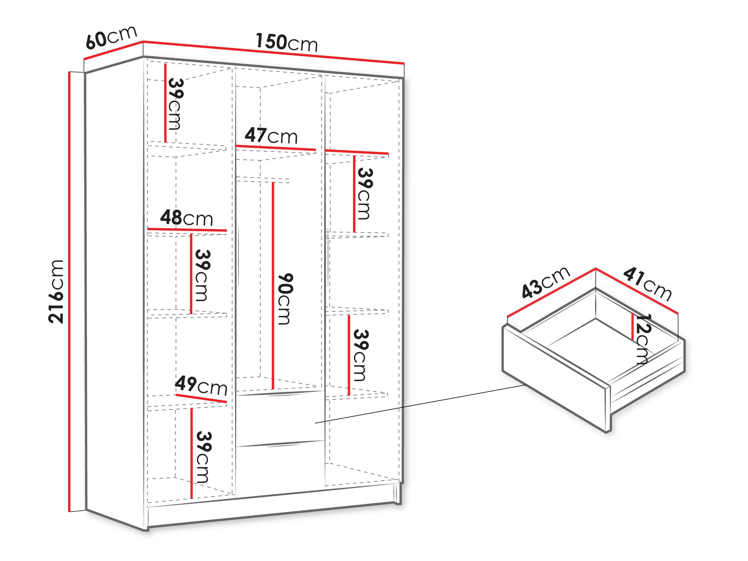 Armoire Closico 200 (Cachemire)
