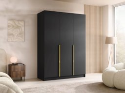 Armoire Closico Decoron I (Noir + Doré)