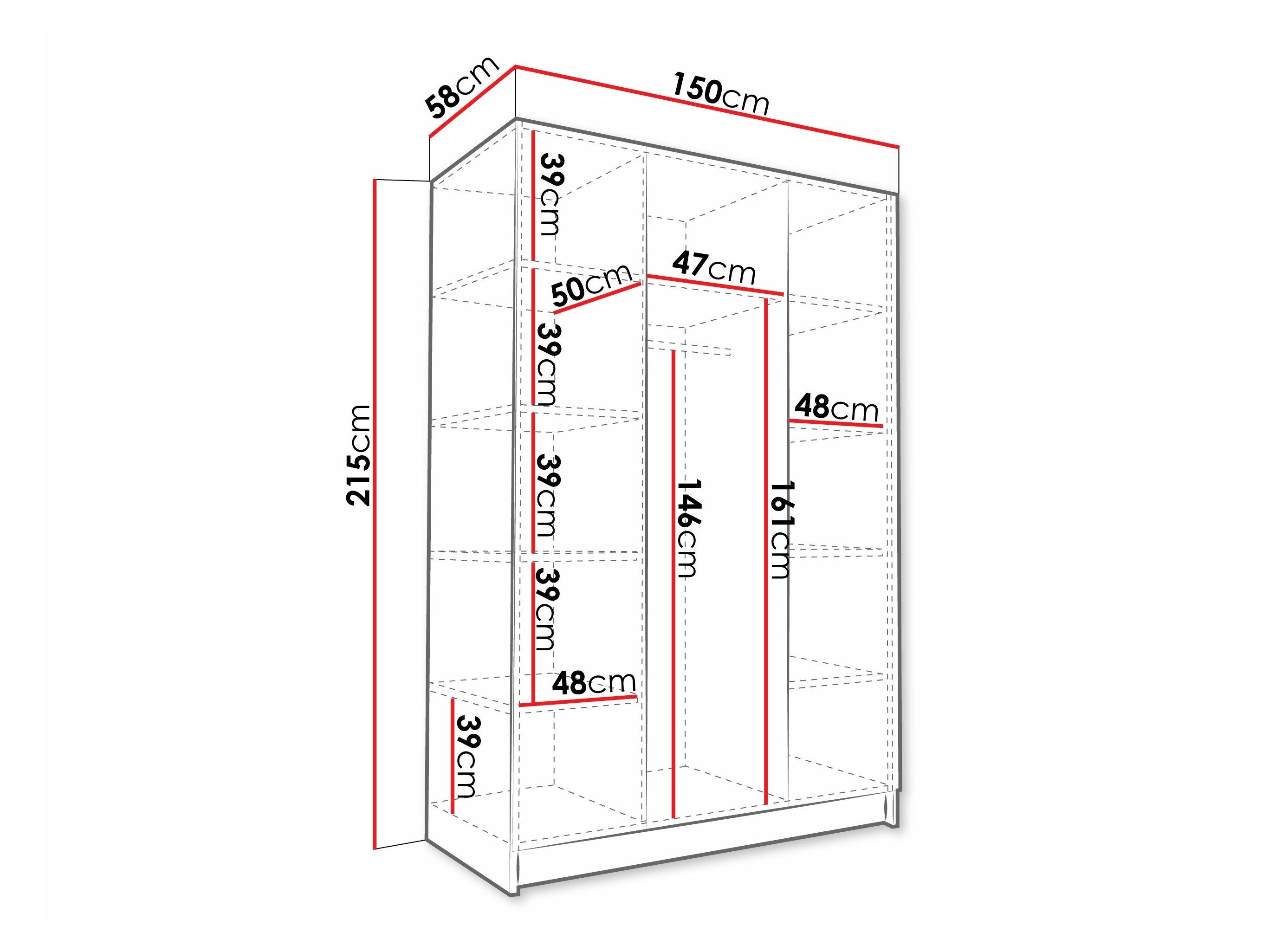 Armoire Closico Decoron I (Noir)