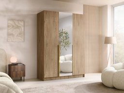 Armoire Closico Decoron II (Clair bois + Doré)