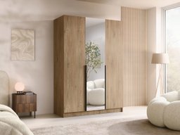 Armoire Closico Decoron II (Clair bois + Noir)