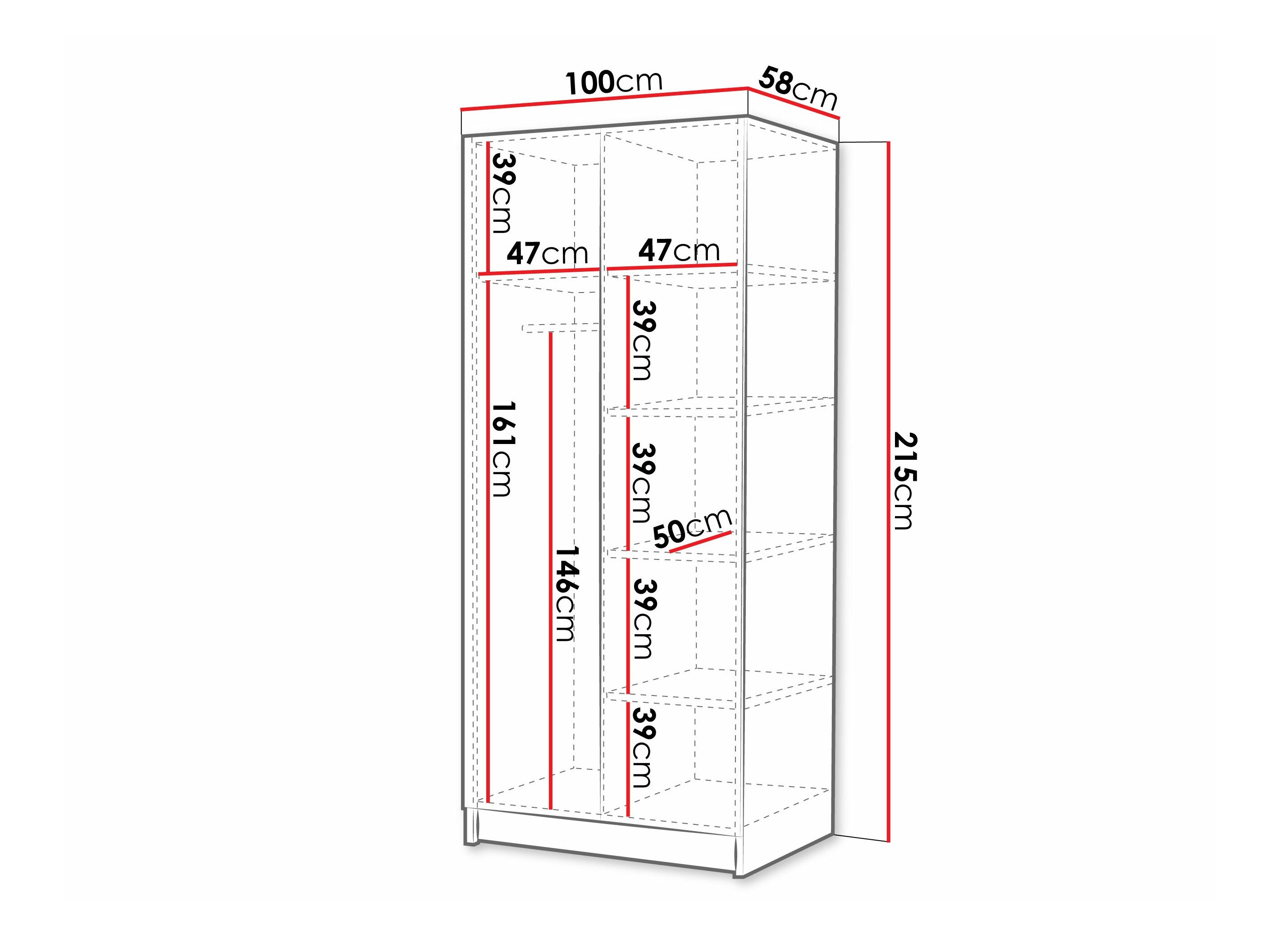 Armoire Closico Staton III (Noir)