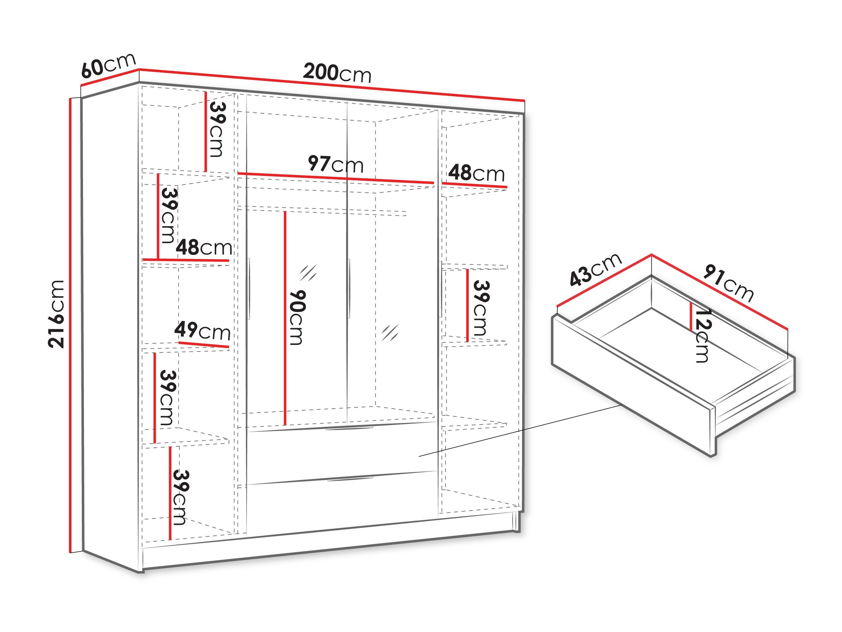 Armoire Closico 201 (Chêne)