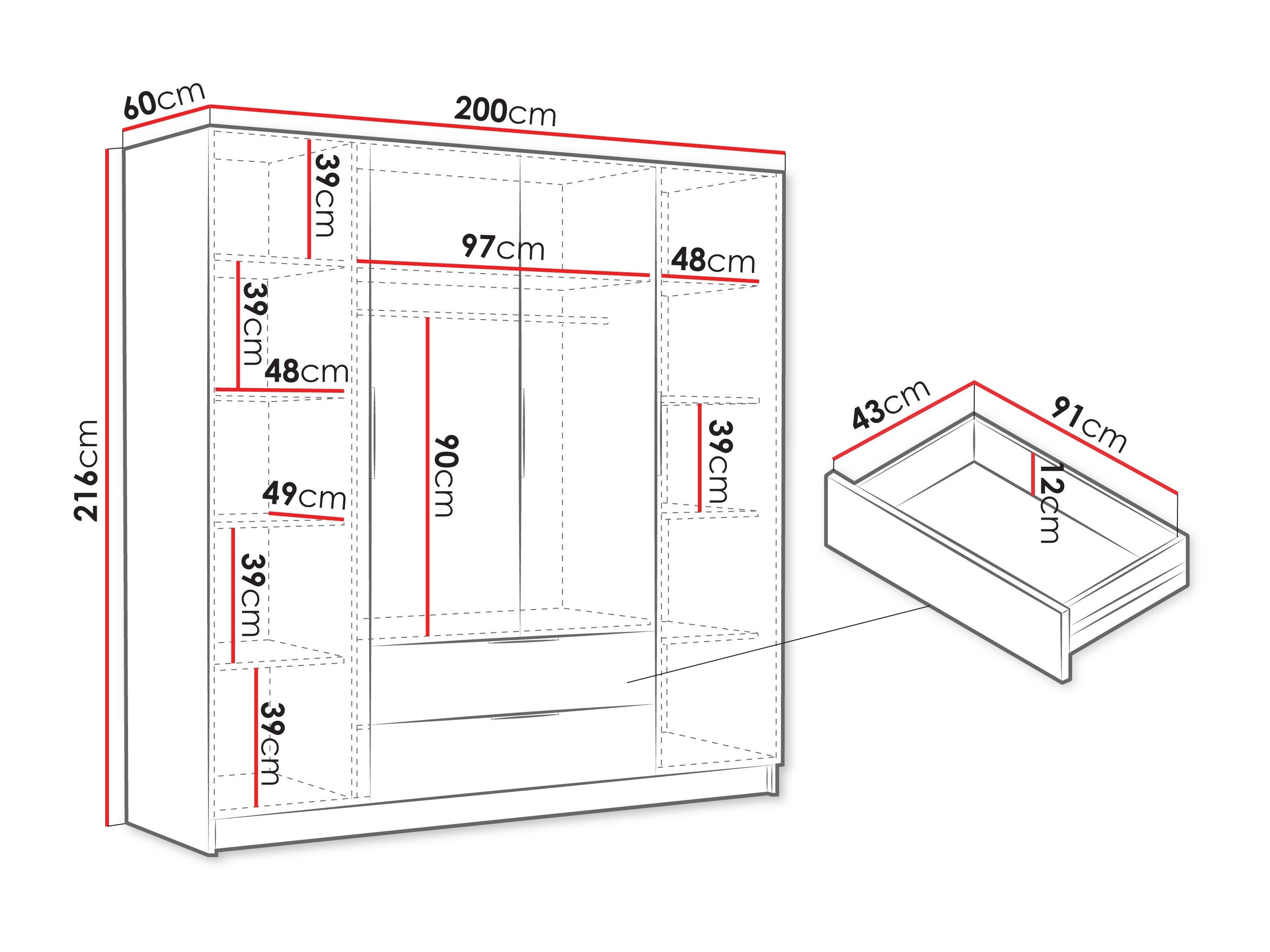 Armoire Closico 202 (Cachemire)