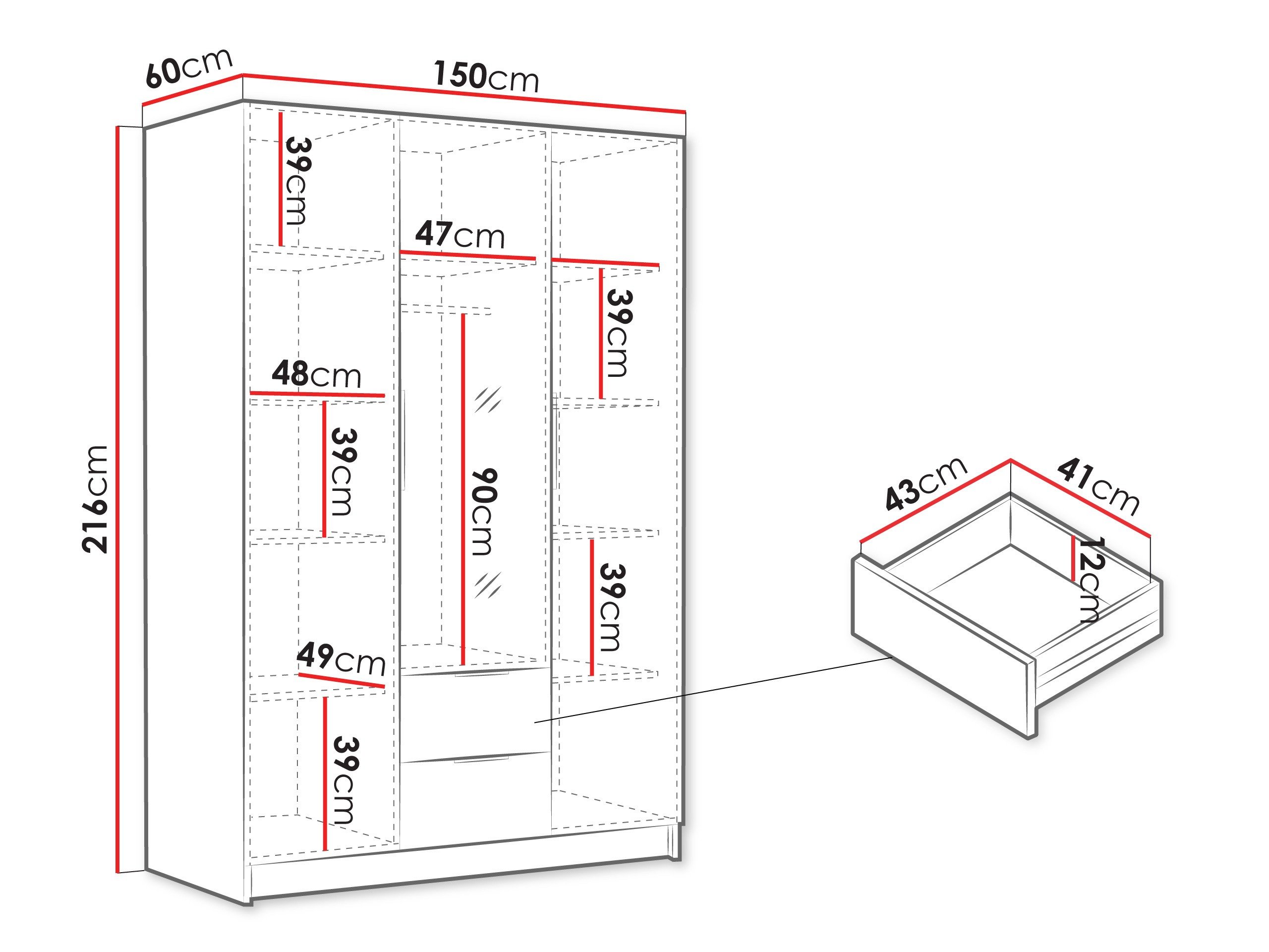 Armoire Closico Calvron II (Chêne)