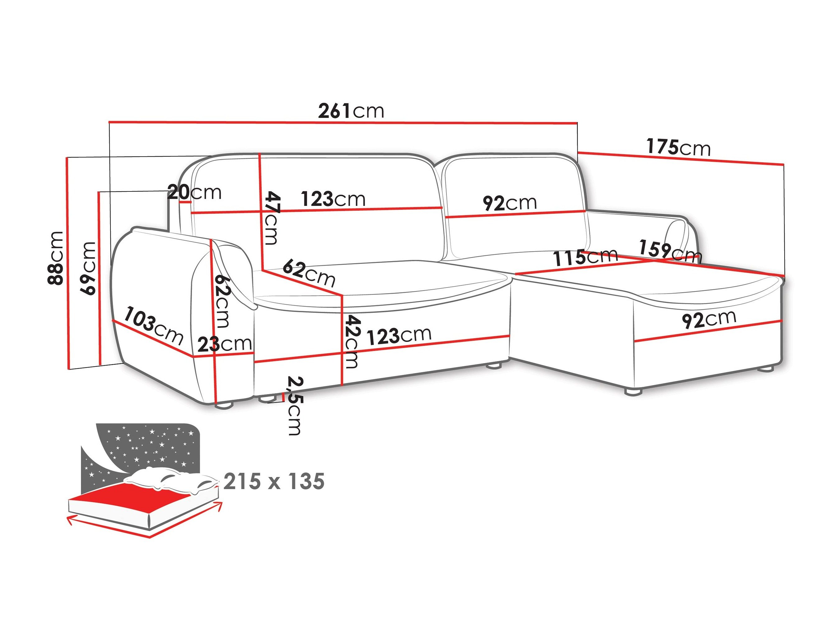 Canapé d'angle Comfivo 503 (Cruz 80)