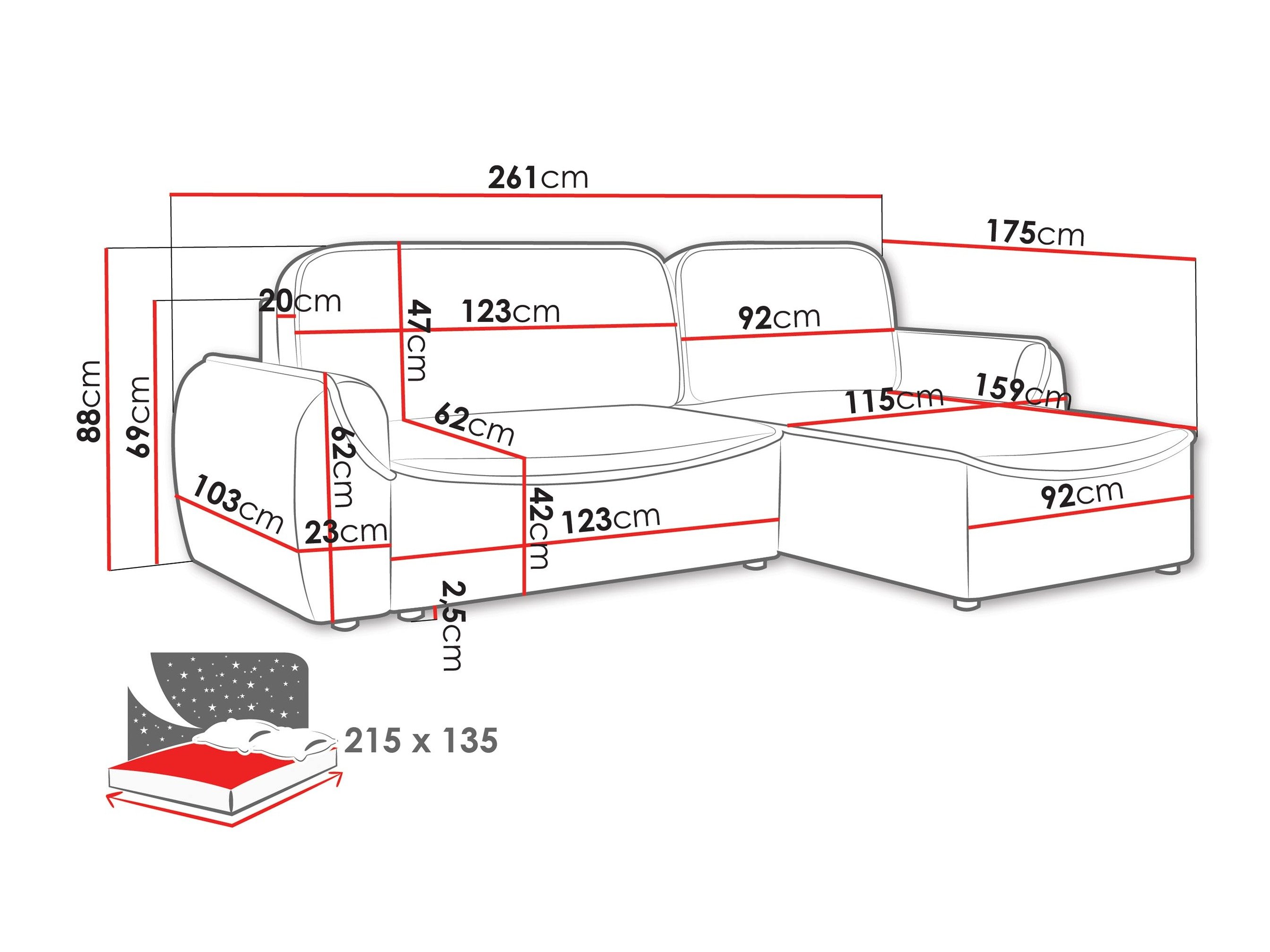 Canapé d'angle Comfivo 503 (Cruz 97)