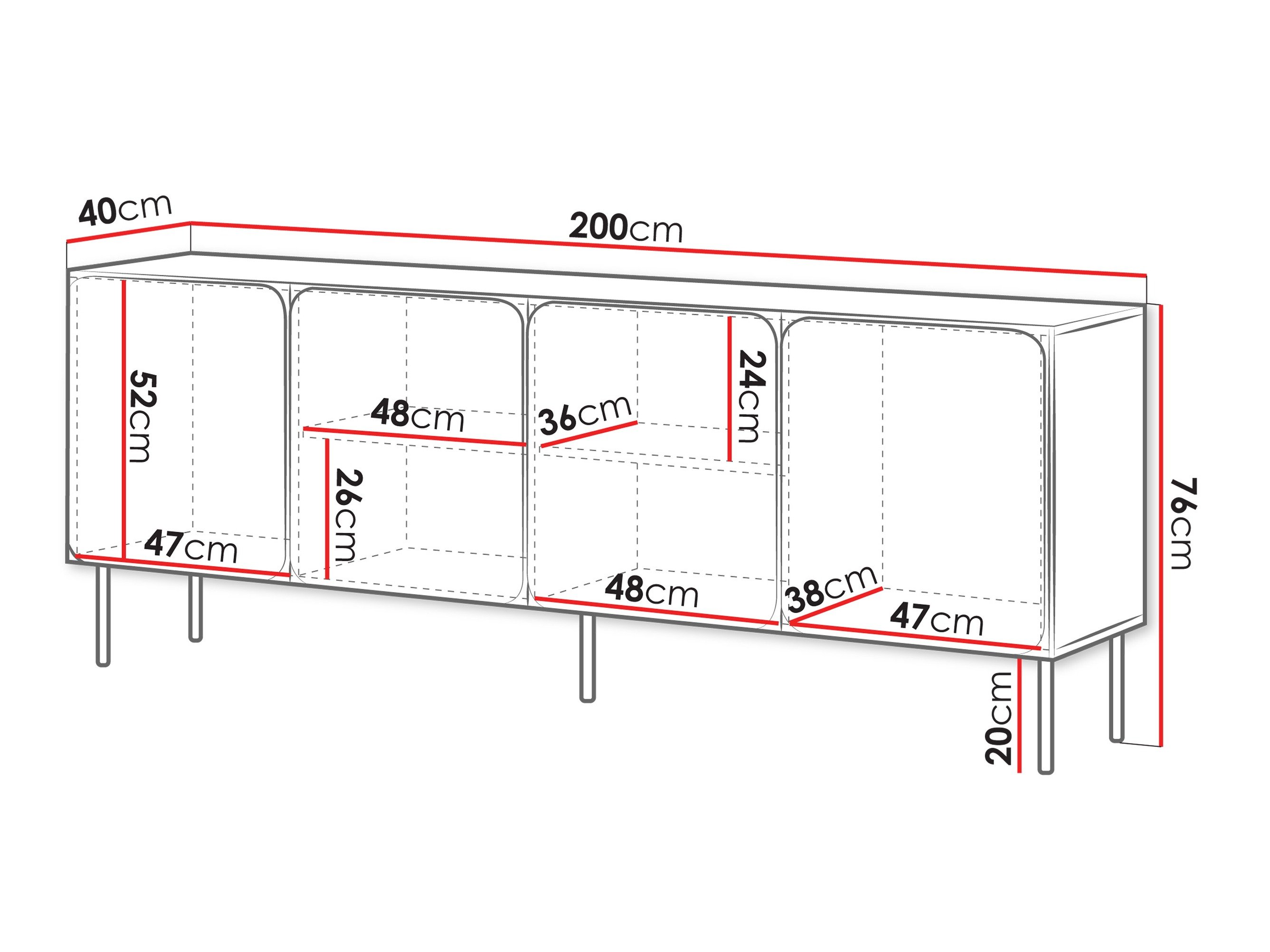 Buffet Fentore 100 (Indigo)
