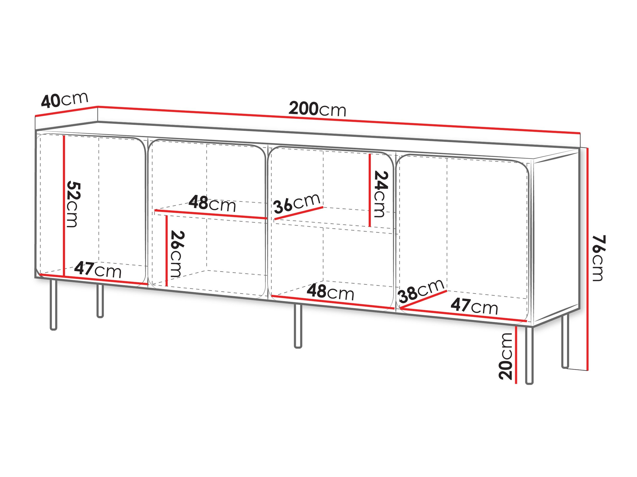 Buffet Fentore 100 (Toscan rouge)