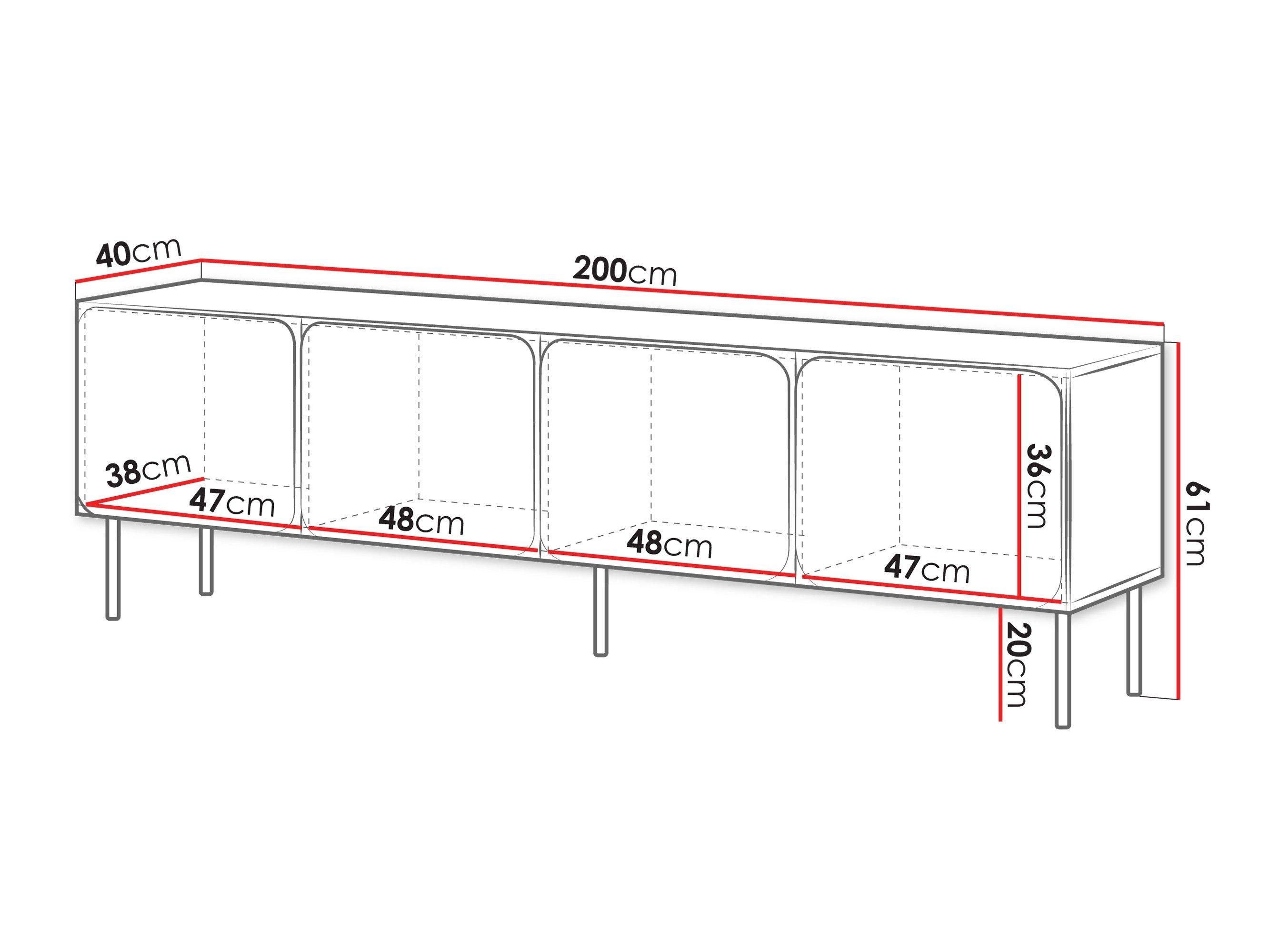 Meuble TV Fentore 101 (Indigo)