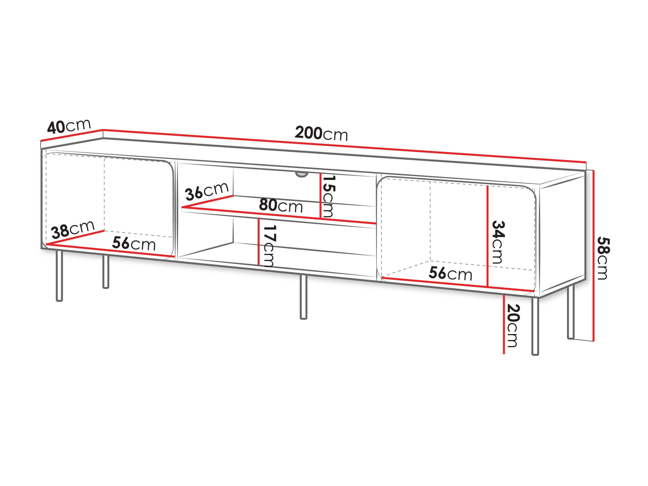 Meuble TV Fentore 102 (Cachemire)