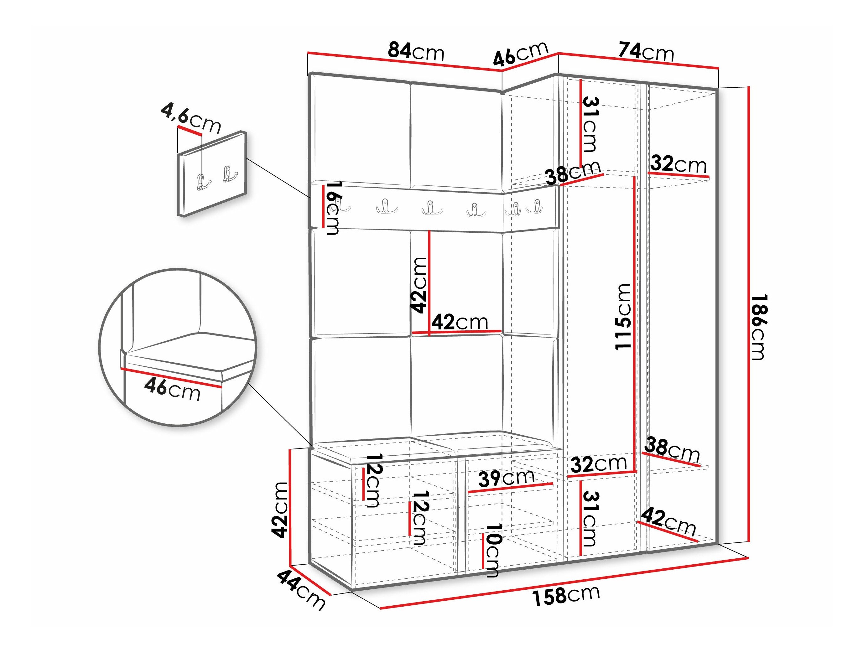 Meuble d'entrée Hartford 266 (Chêne Artisan)
